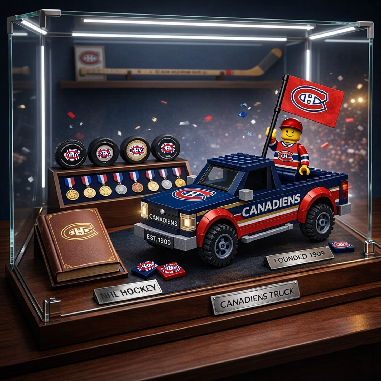 MTL x NHL Building Blocks Truck Toy Set V1 DatND DVT