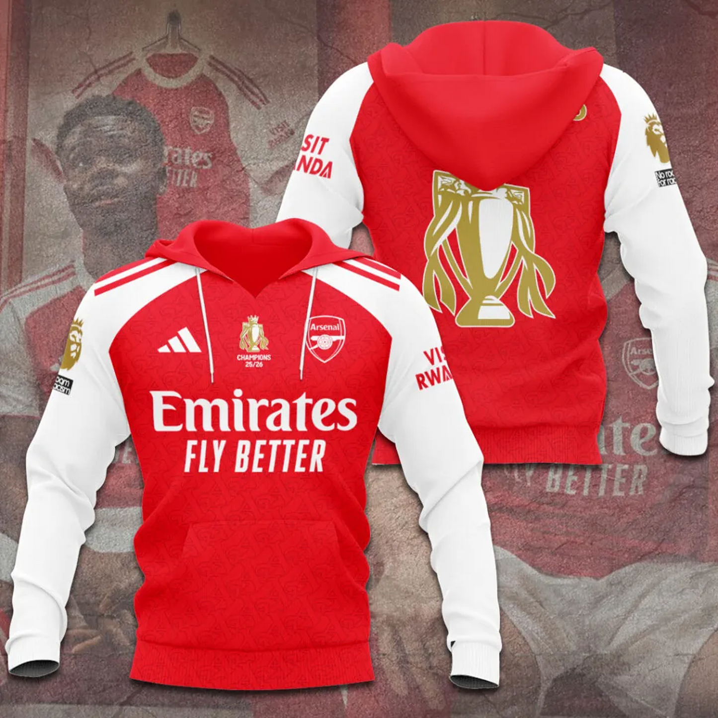 ARS FC Premier League Champions 2526 3D Shirt 2405 V3 DatND DVT