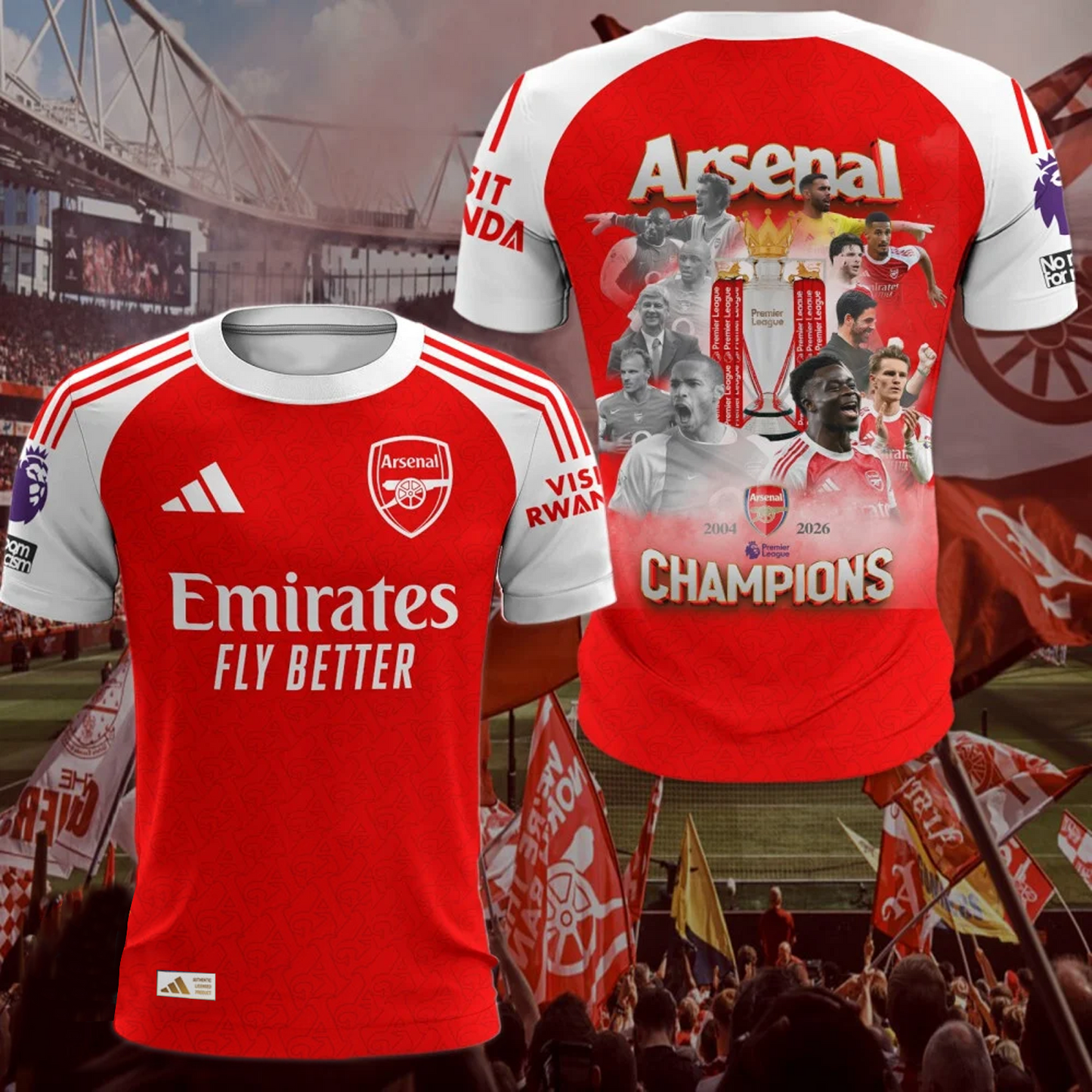 ARS.FC 25ƒ??26 Premier League Champions 3D Shirt V4 DatND DVT 1