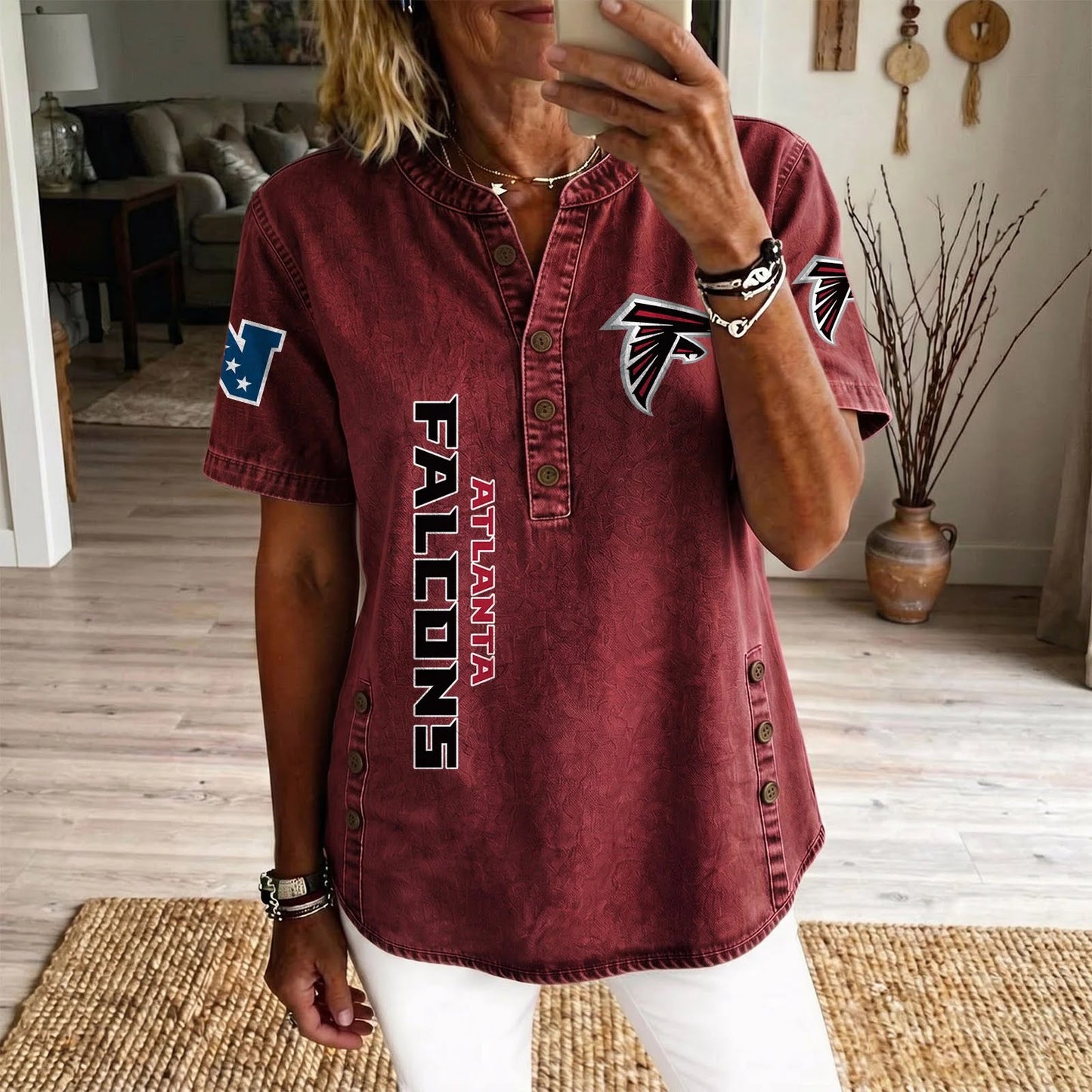 ATL x NFL Womenƒ??s Denim Casual Tops DATND LBN 190526