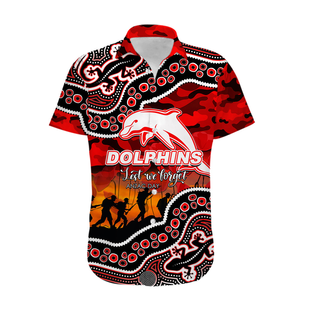 Anzac Day NRL - DOL Hawaiian Shirt Aboriginal Lizard Patterns LT6 DatND DVT