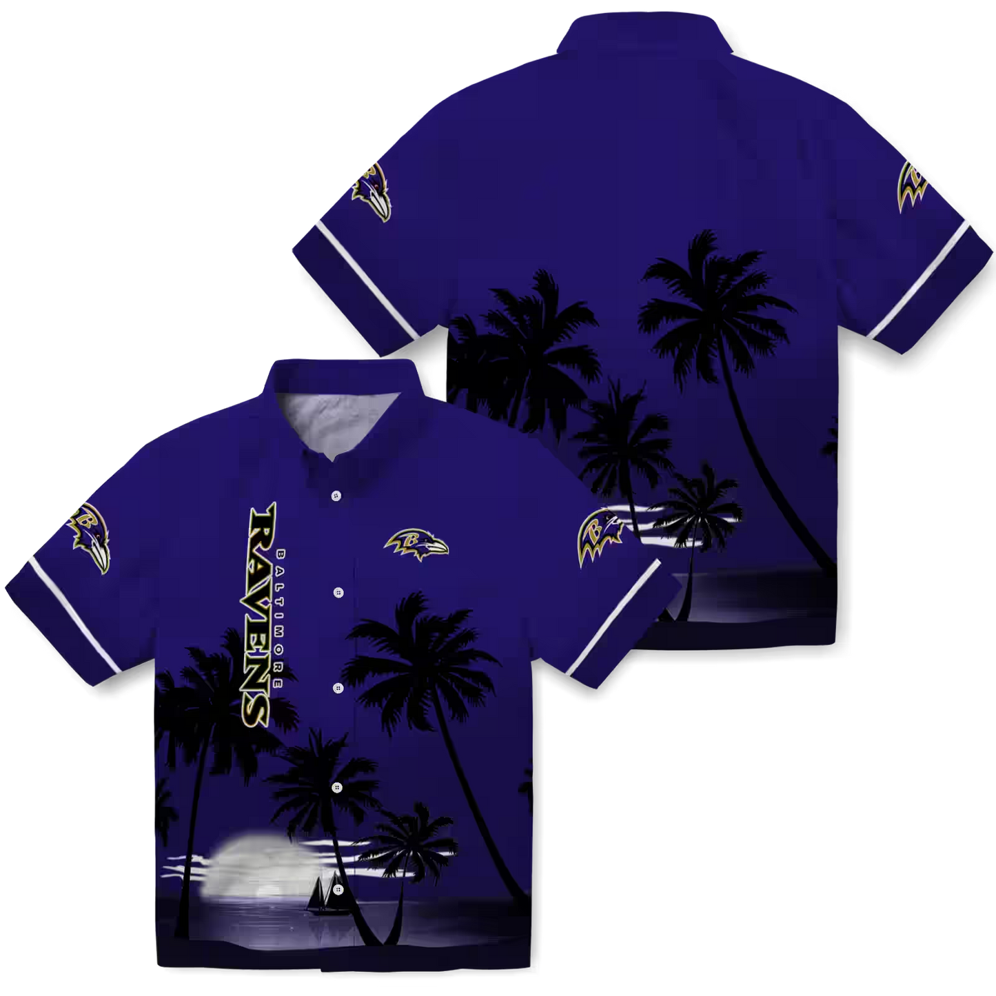 BAL x NFL Hawaiian Shirt ƒ?? Beach Sunset DATND TANTD 270526