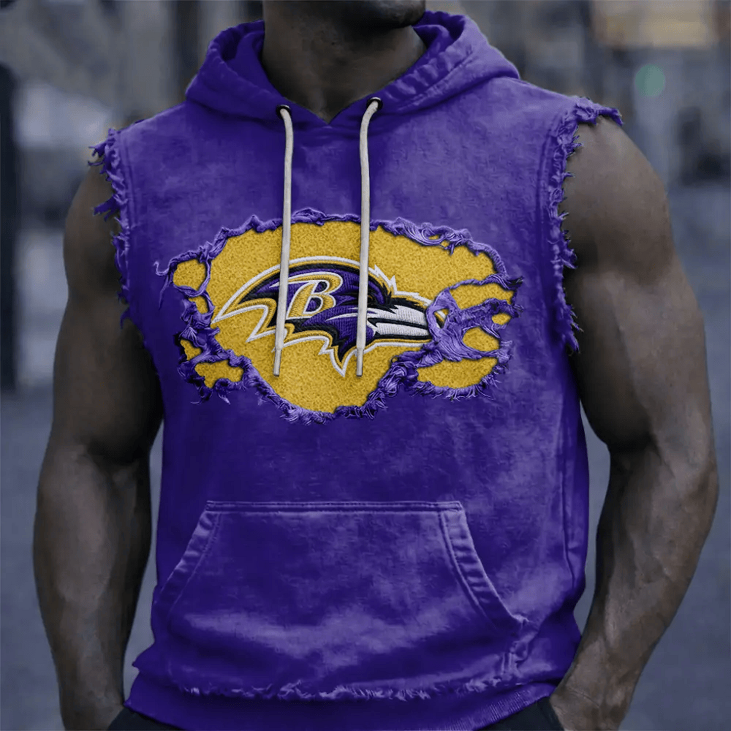 BAL x NFL Menƒ??s Sleeveless Hoodie Tank DATND TANTD 280526