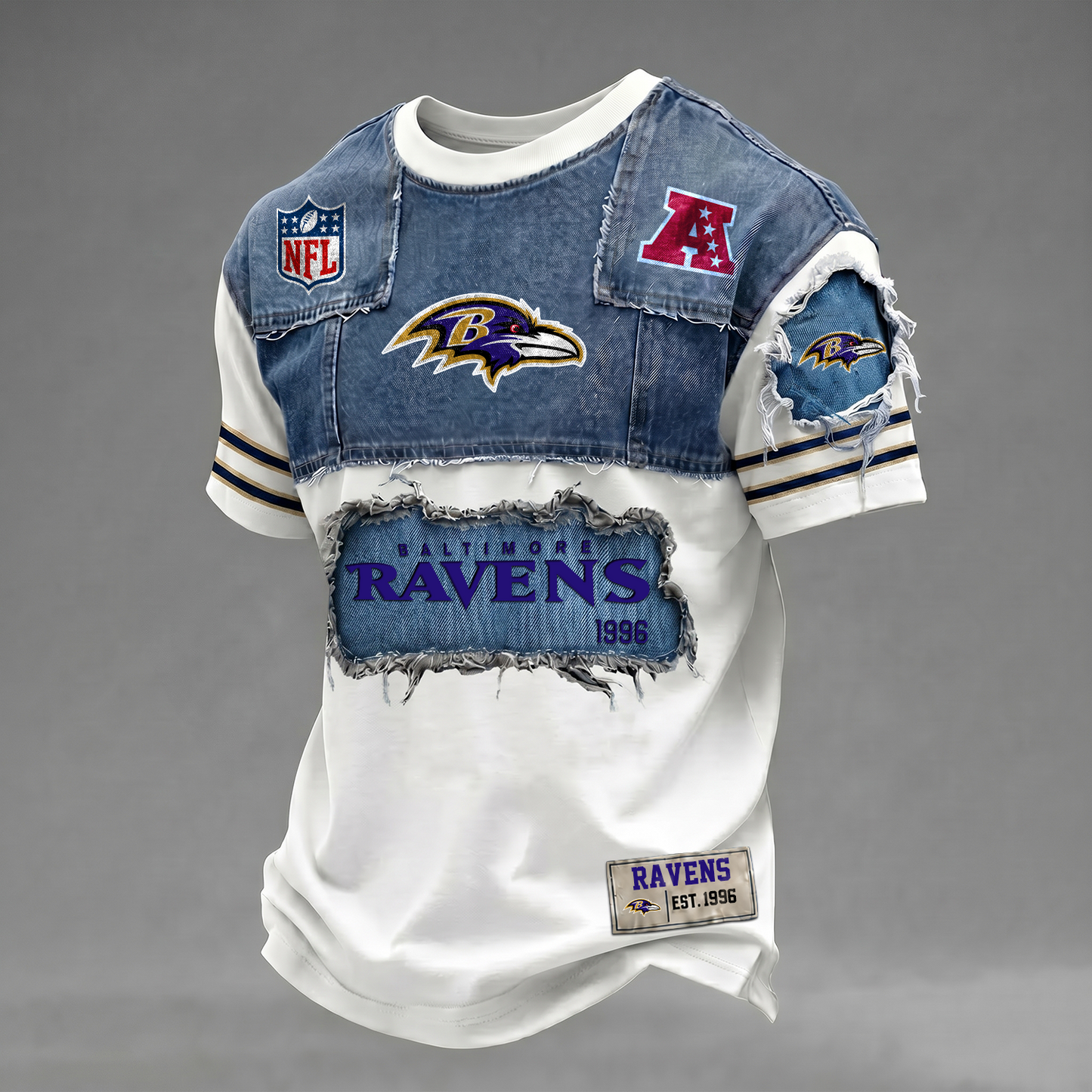 BAL x NFL Patchwork Denim T-Shirt DATND TANTD 080626