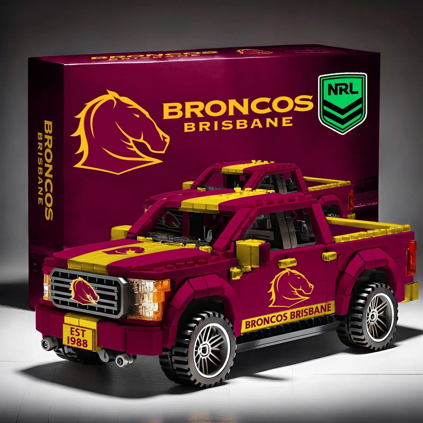 BB x NRL 3D Racing Truck Model Building Block Set 2411 V1 NDT NHM