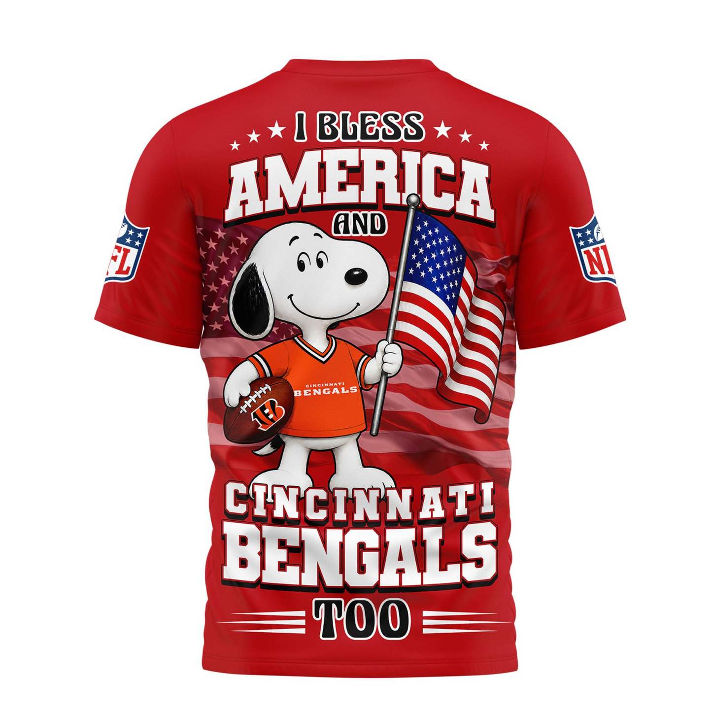 CIN Premium NFL Snoopy America 250 3D Shirt 1706