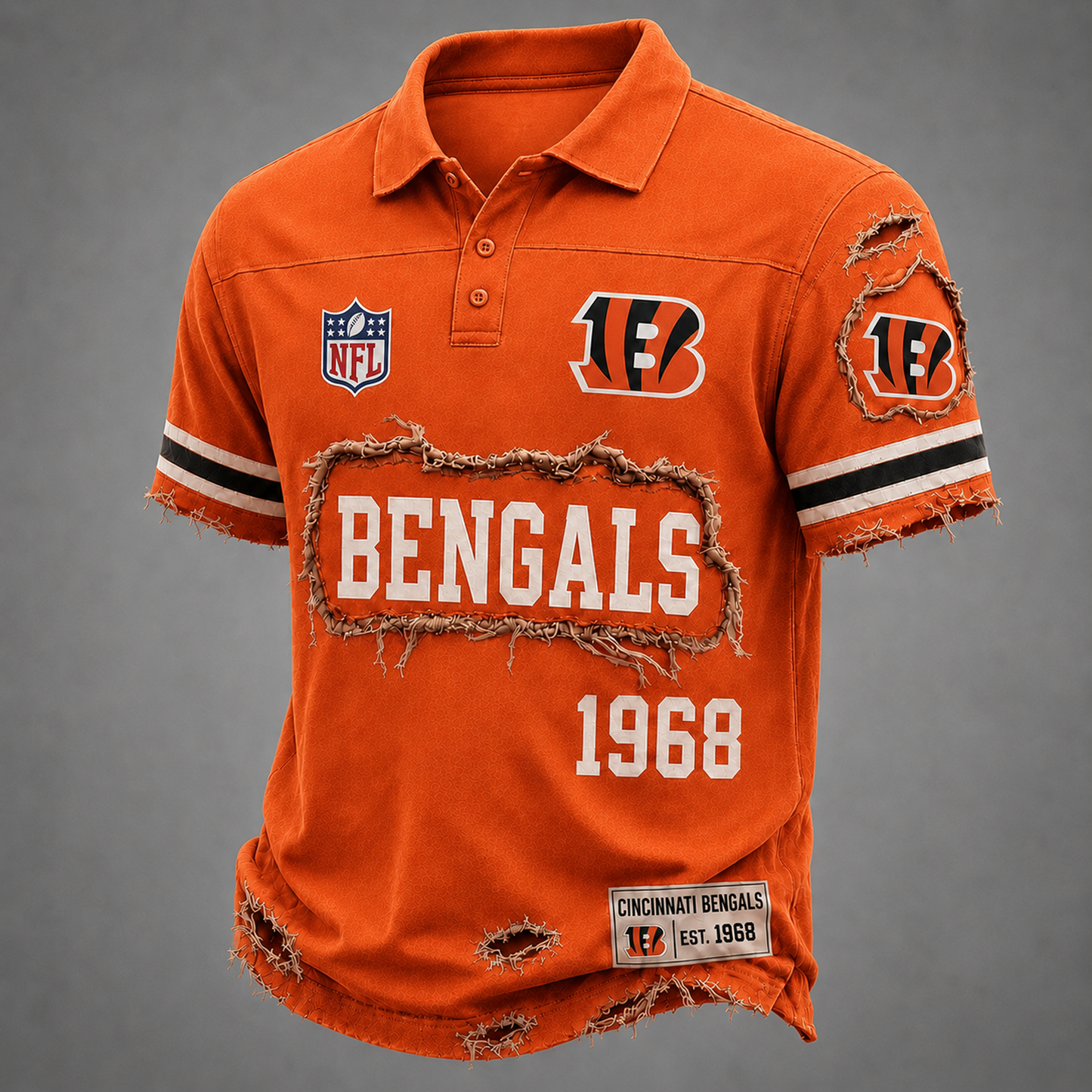 CIN x NFL Luxury Classic Polo shirt 0506 DatND DVT