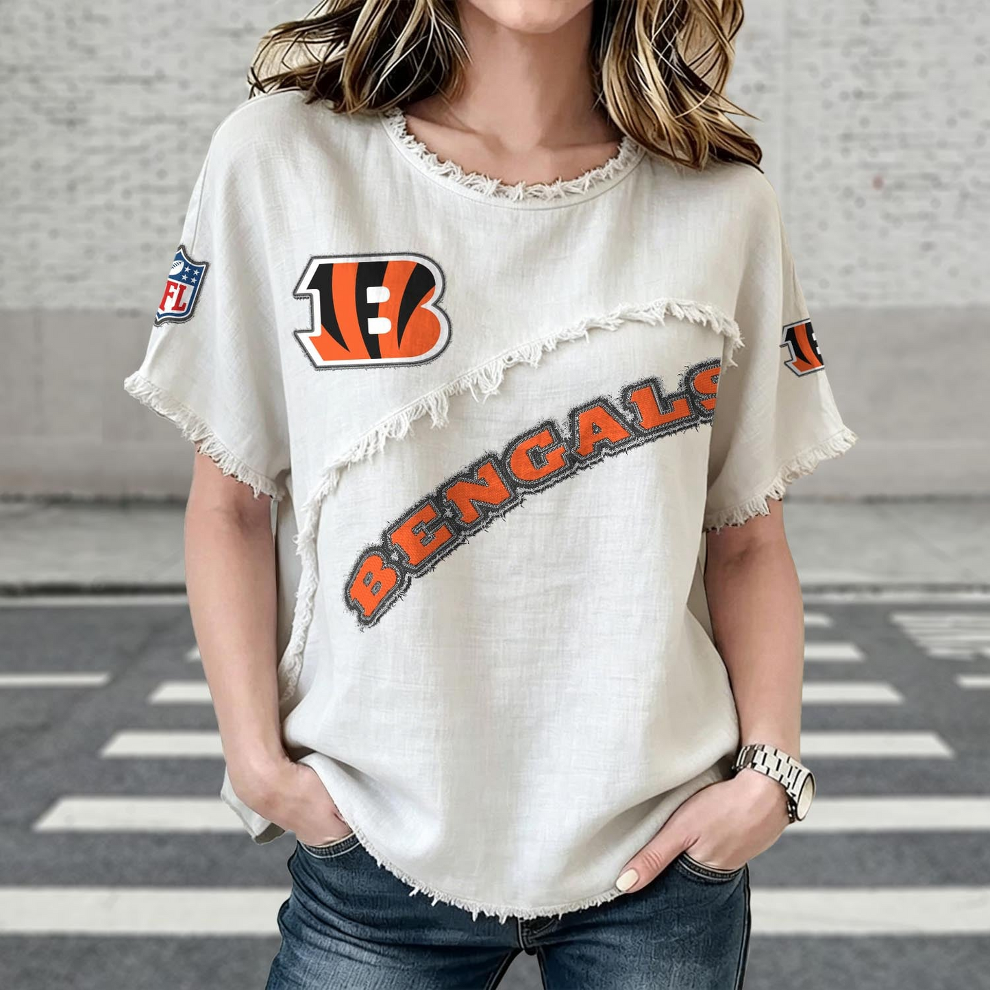 CIN x NFL Womenƒ??s Vintage O-Neck 2905 DatND DVT