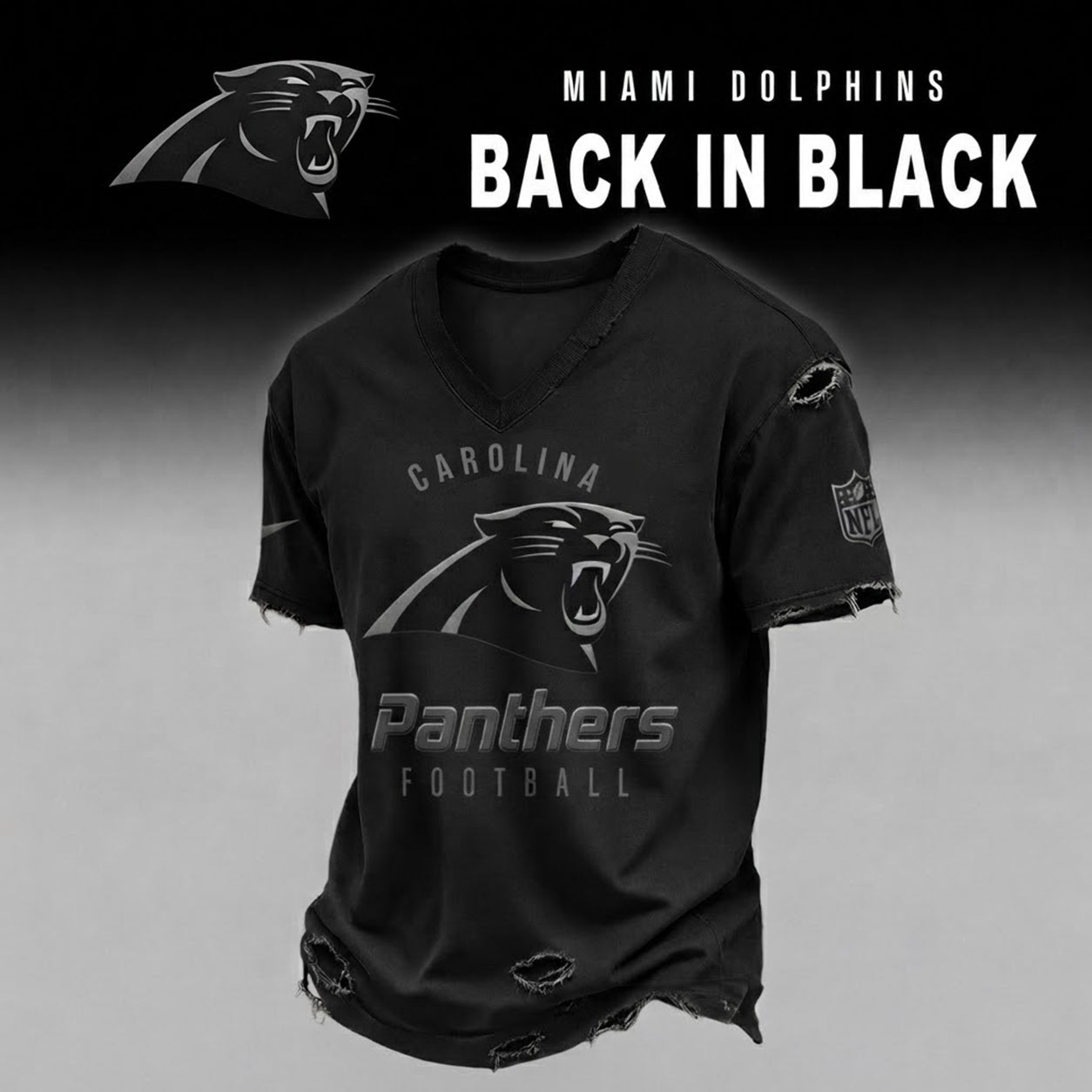 CP x NFL Back In Black V-neck Shirt 290626