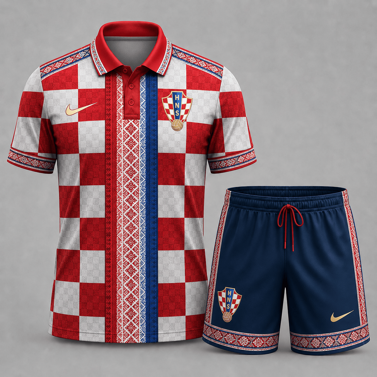 Croatia Premium WC26 Culture Polo & Shorts Set 0406 DatND DVT