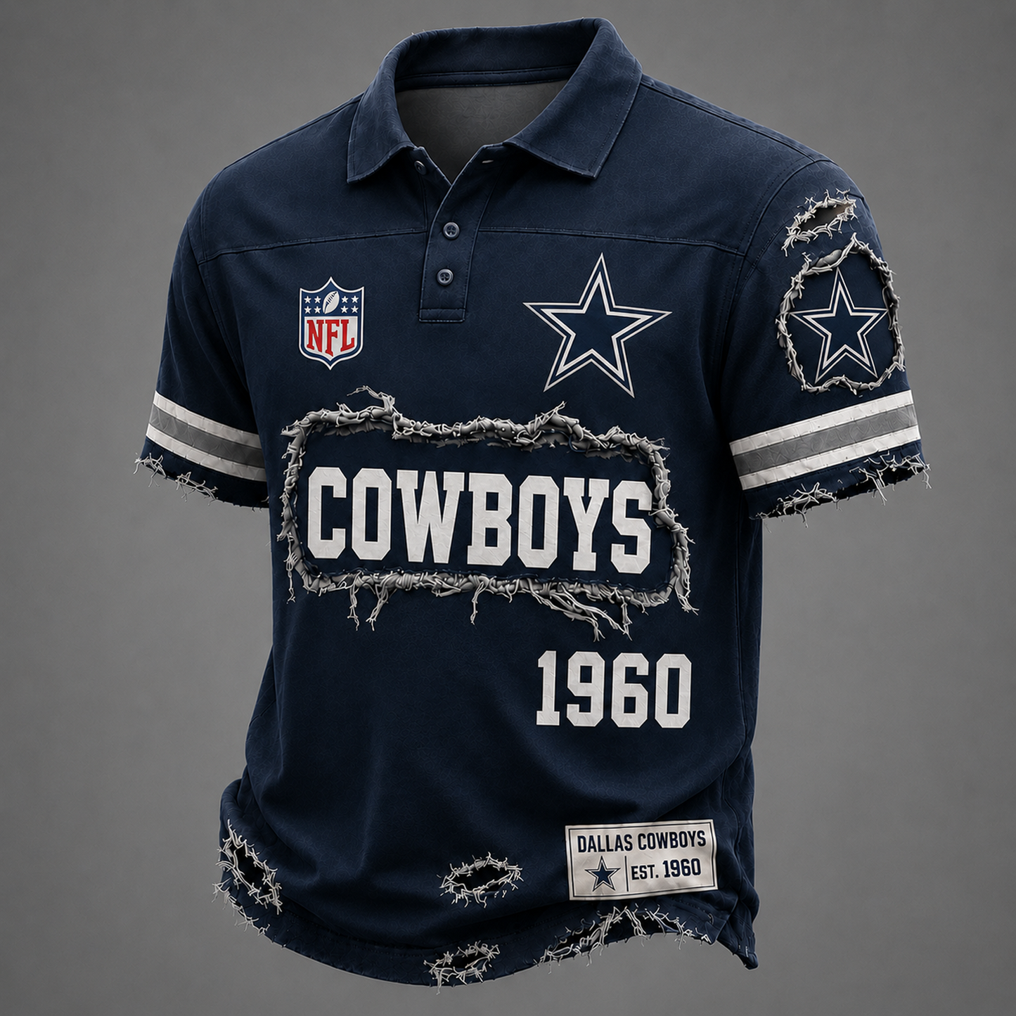 DAL x NFL Luxury Classic Polo shirt 0506 DatND DVT