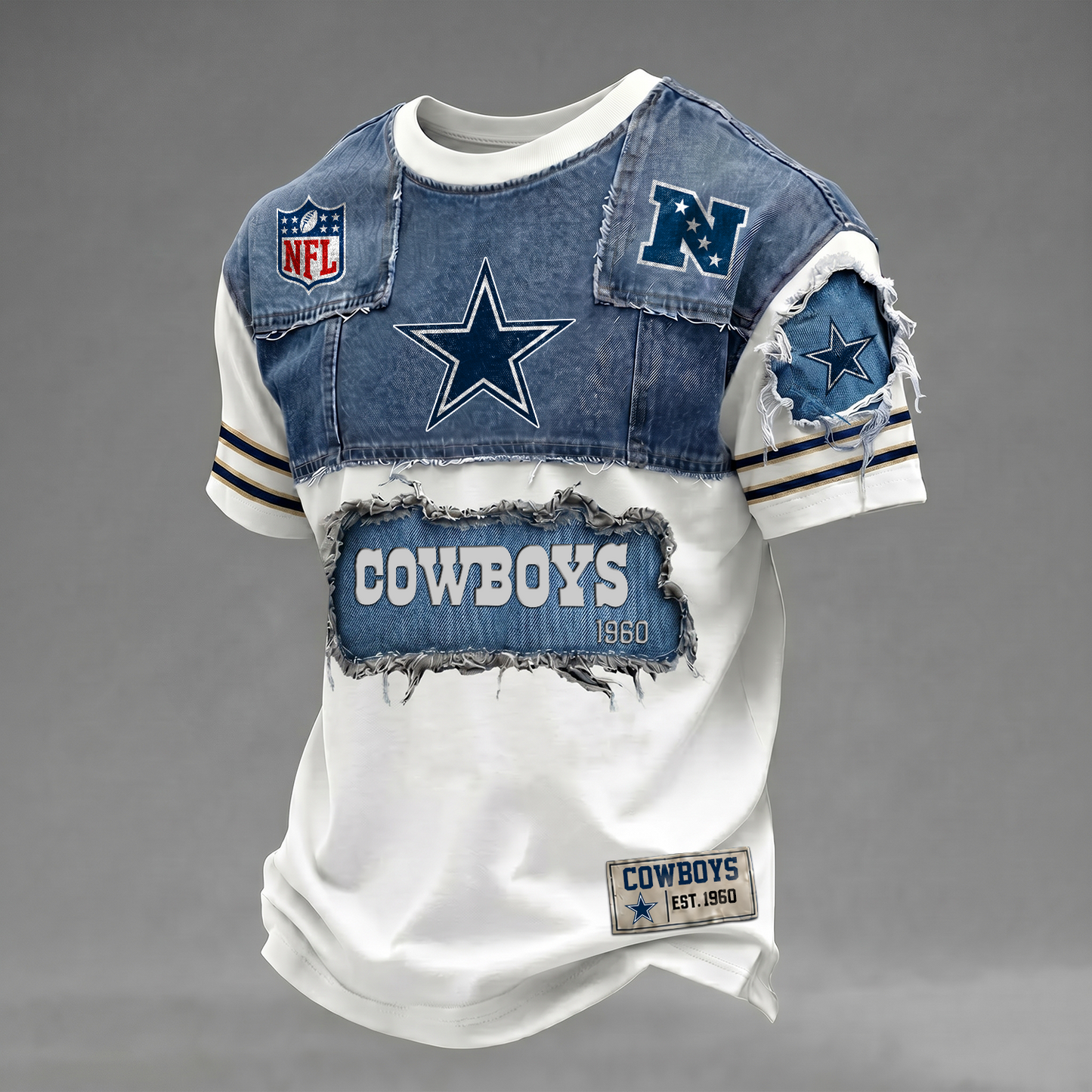 DAL x NFL Patchwork Denim T-Shirt DATND TANTD 080626