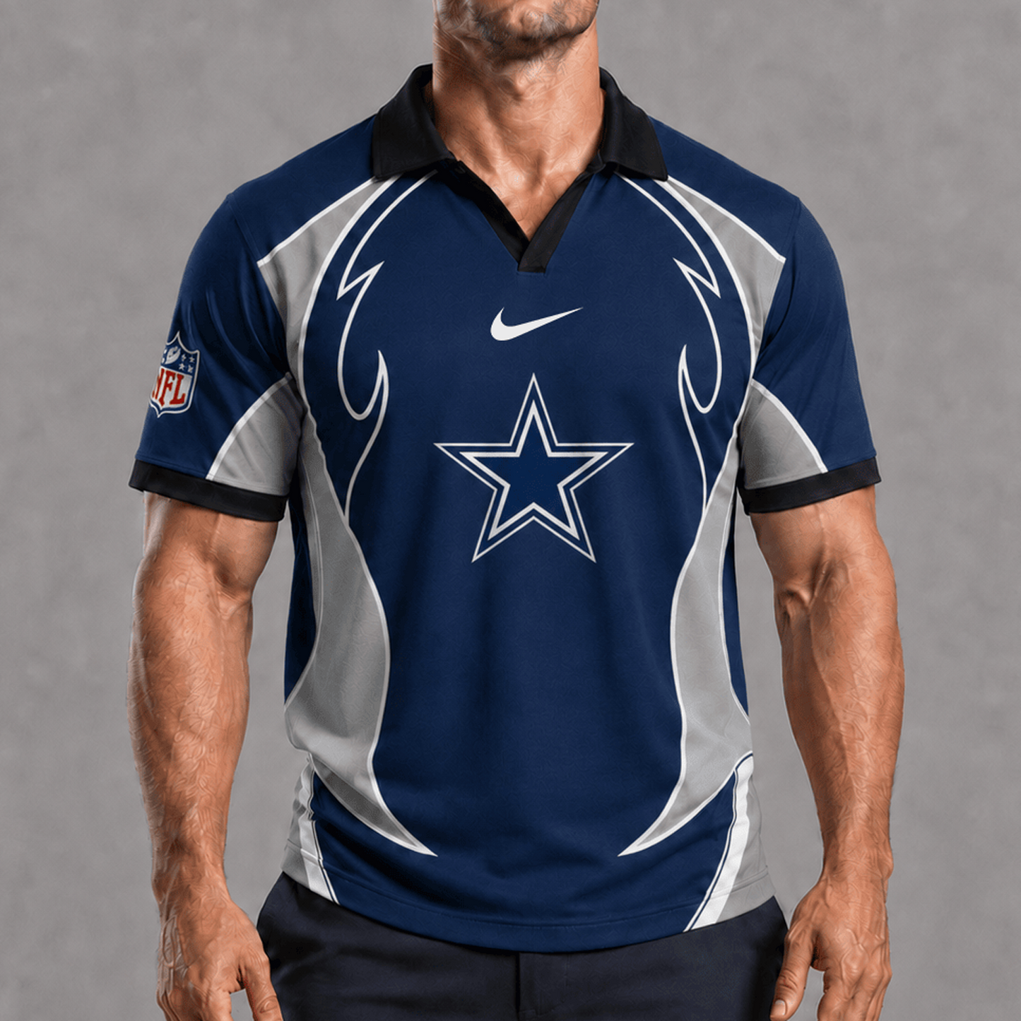 DAL x NFL Premium Rugby Polo Shirt 1506