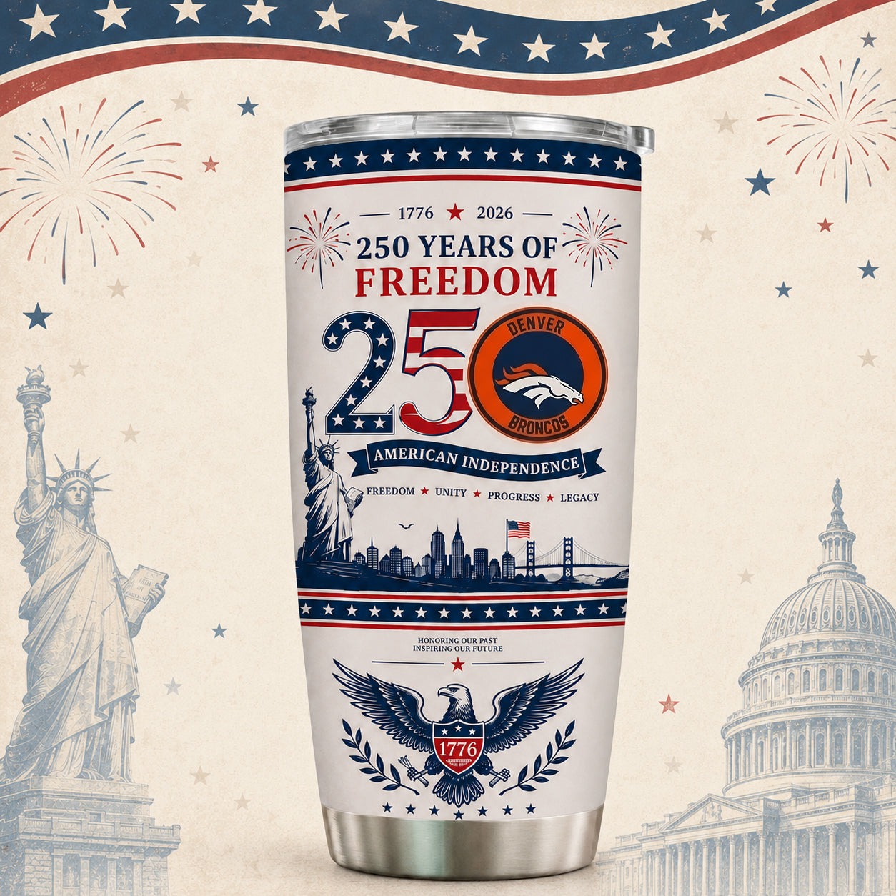 DB x NFL 250th Anniversary Special Tumbler for Football Fans 170626