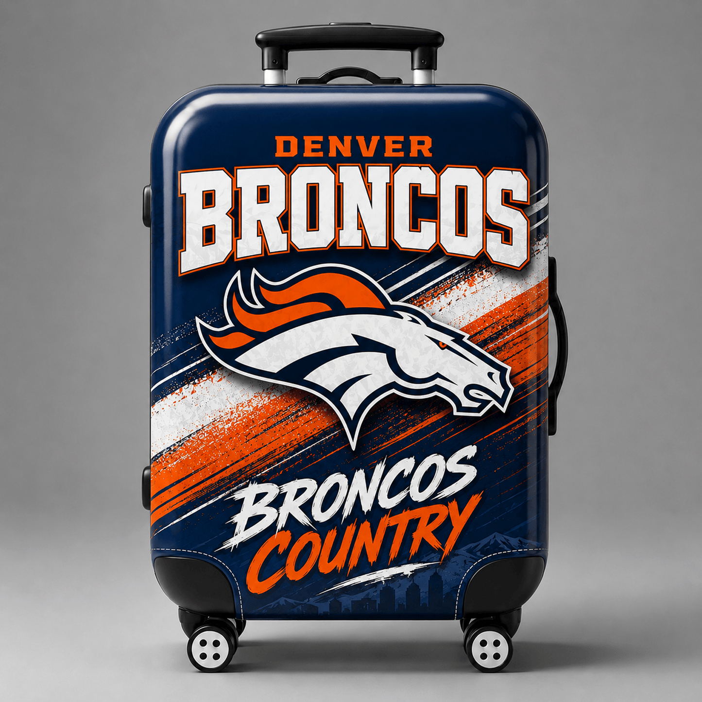 DEN Premium NFL Game Day Football Fan Luggage Cover 1706