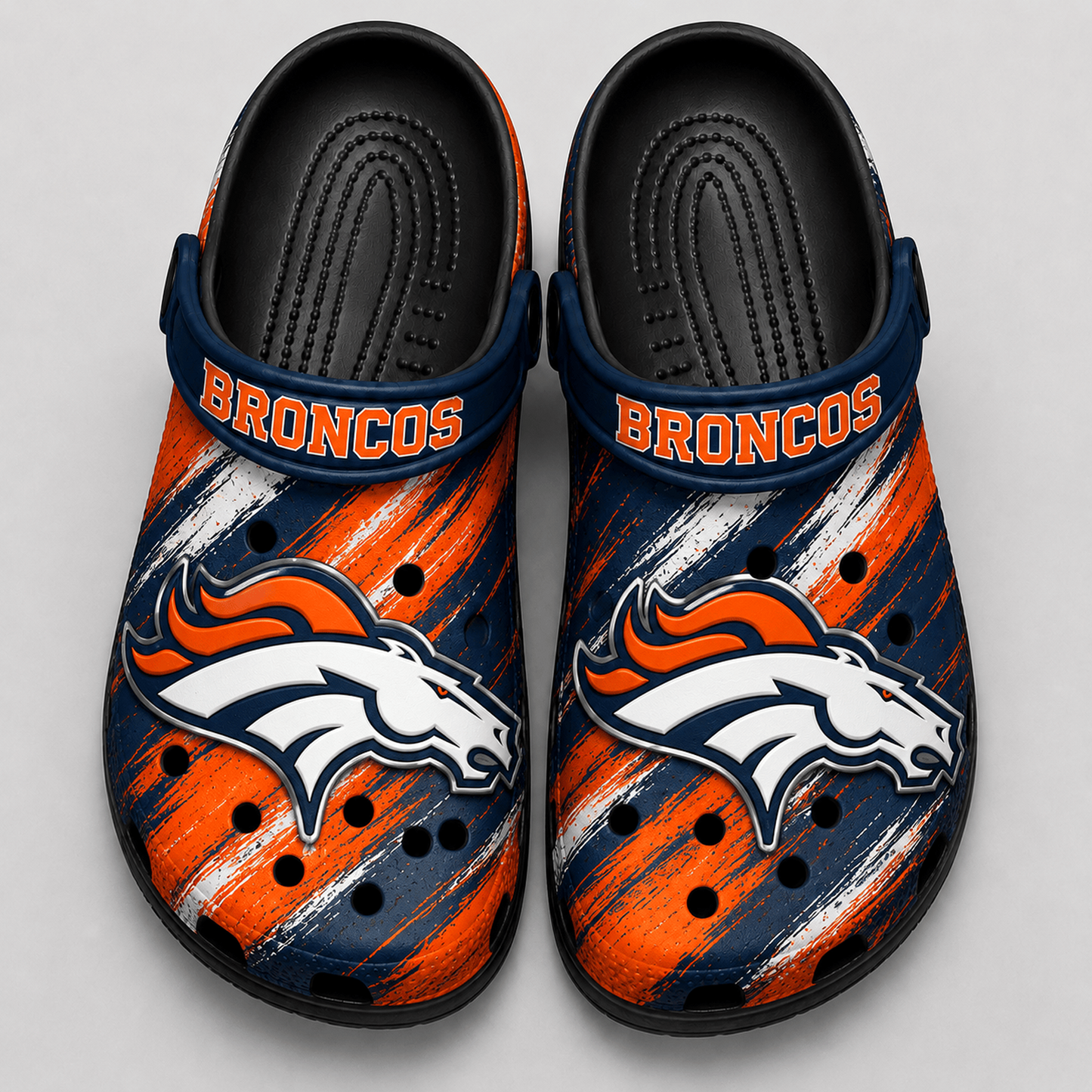 DEN Premium NFL Game Day Football Fan Sport Clogs Crocs Abstract Scratch 1706