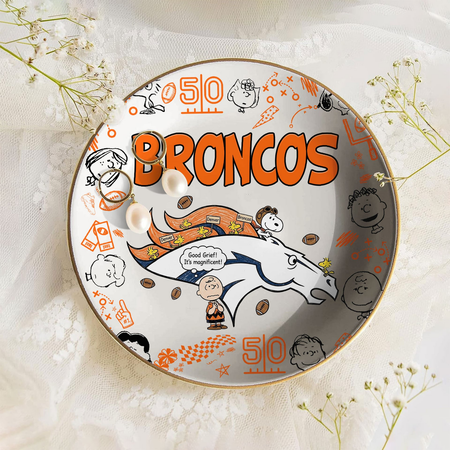 DEN x NFL Premium NFL Snoopy Jewelry Dish 0406 DatND DVT