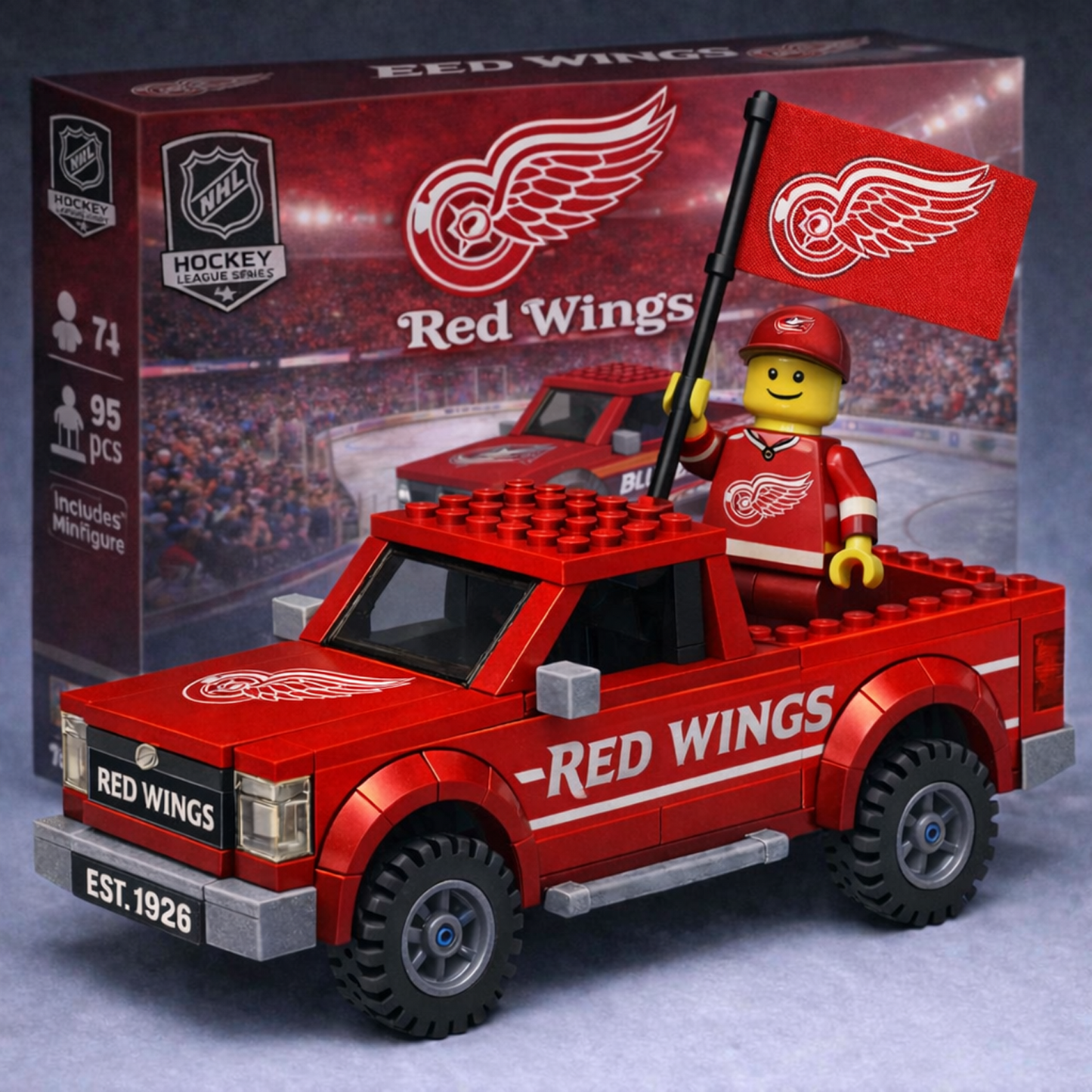 DET x NHL Building Blocks Truck Toy Set V1 DatND DVT