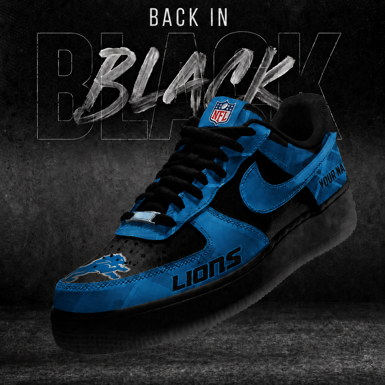 DL x NFL Back In Black V2 AF1 Sneakers 270626