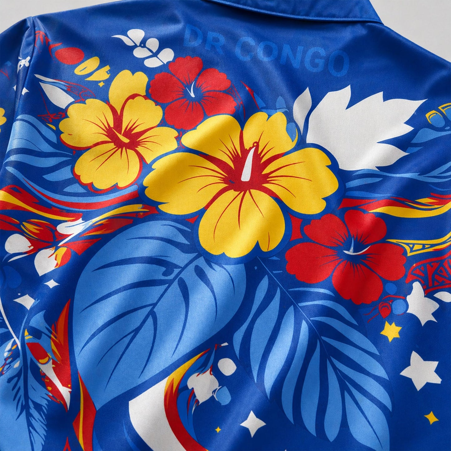 DR Congo World Cup 2026 Floral Hawaiian Shirt PVT02 DATND LBN 90526