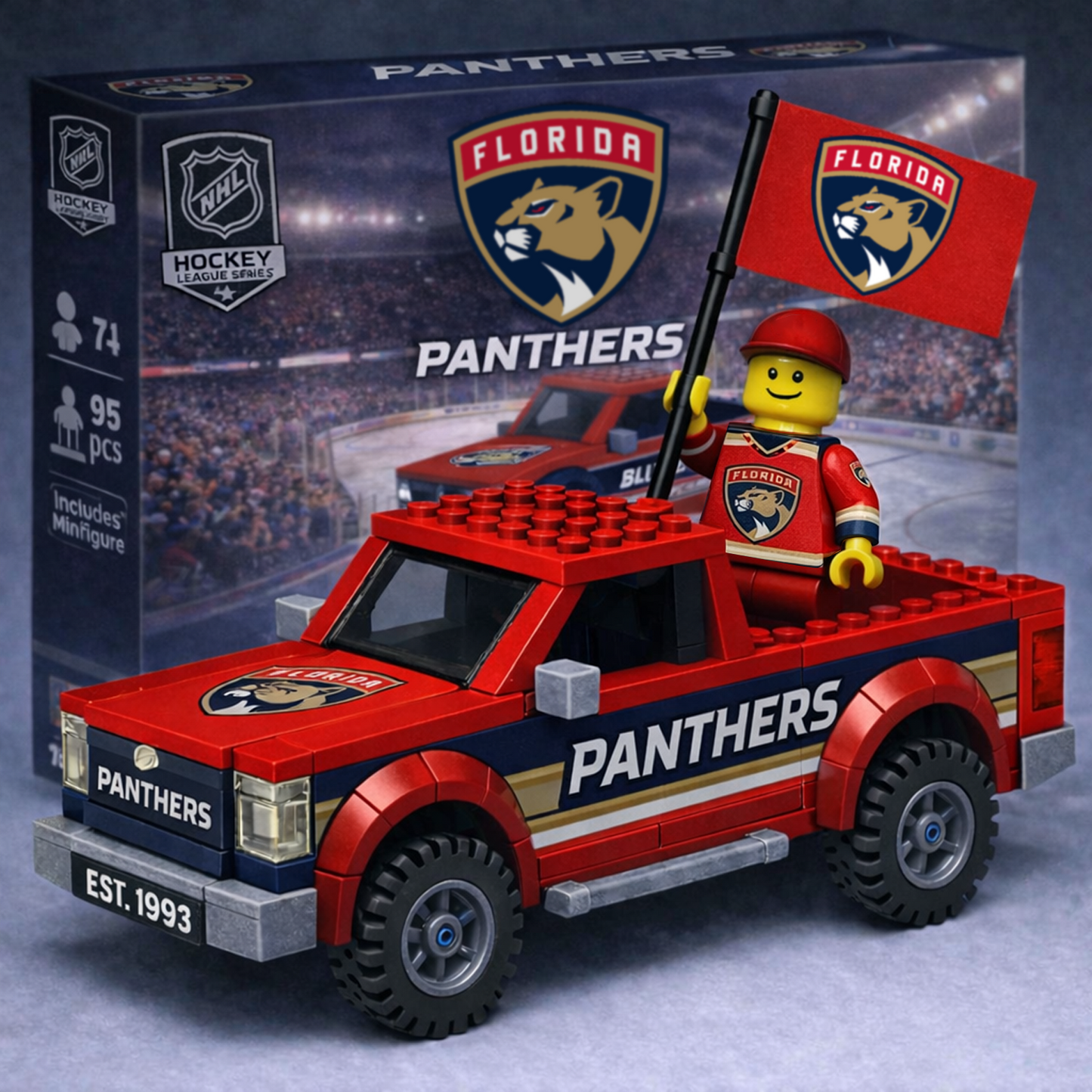 FLA x NHL Building Blocks Truck Toy Set V1 DatND DVT