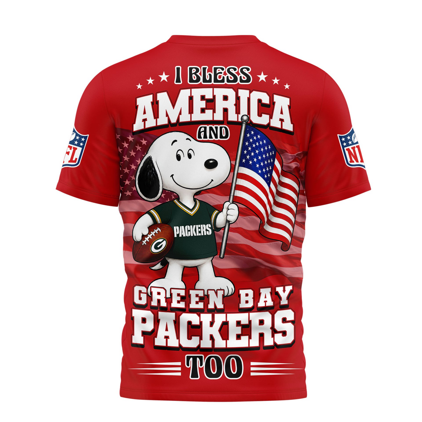 GB Premium NFL Snoopy America 250 3D Shirt 1706