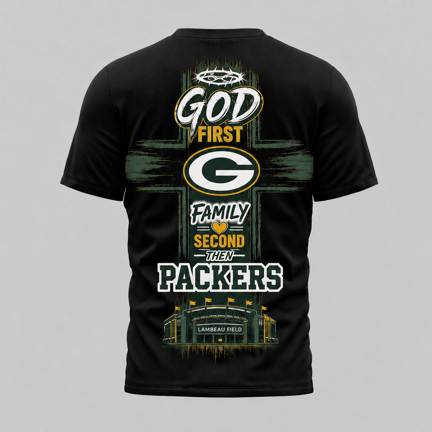 GB x NFL Faith Family Team Pride 3D T-Shirt 0207