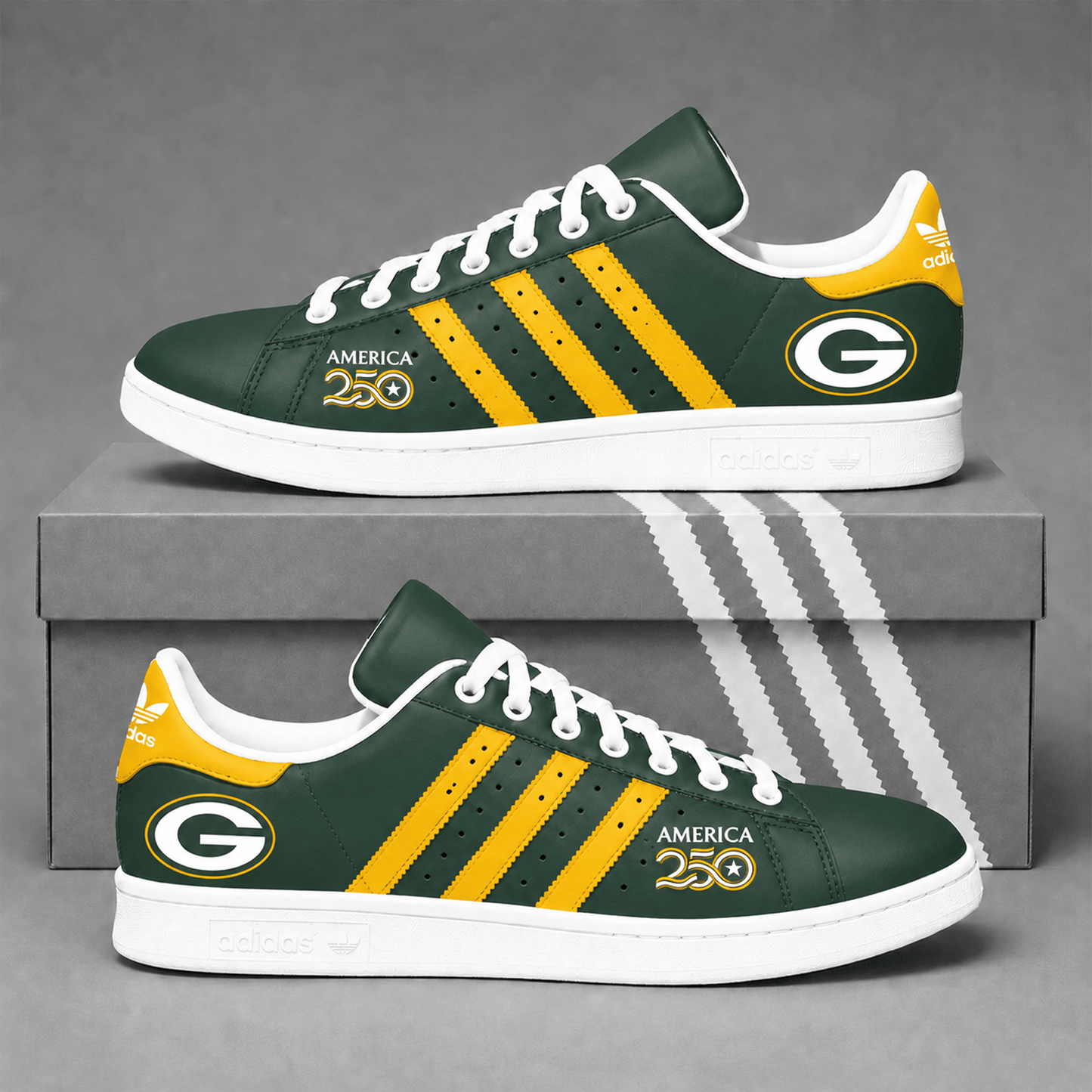 GB x NFL Premium America 250 Team Pride Superstar Sneakers 150626