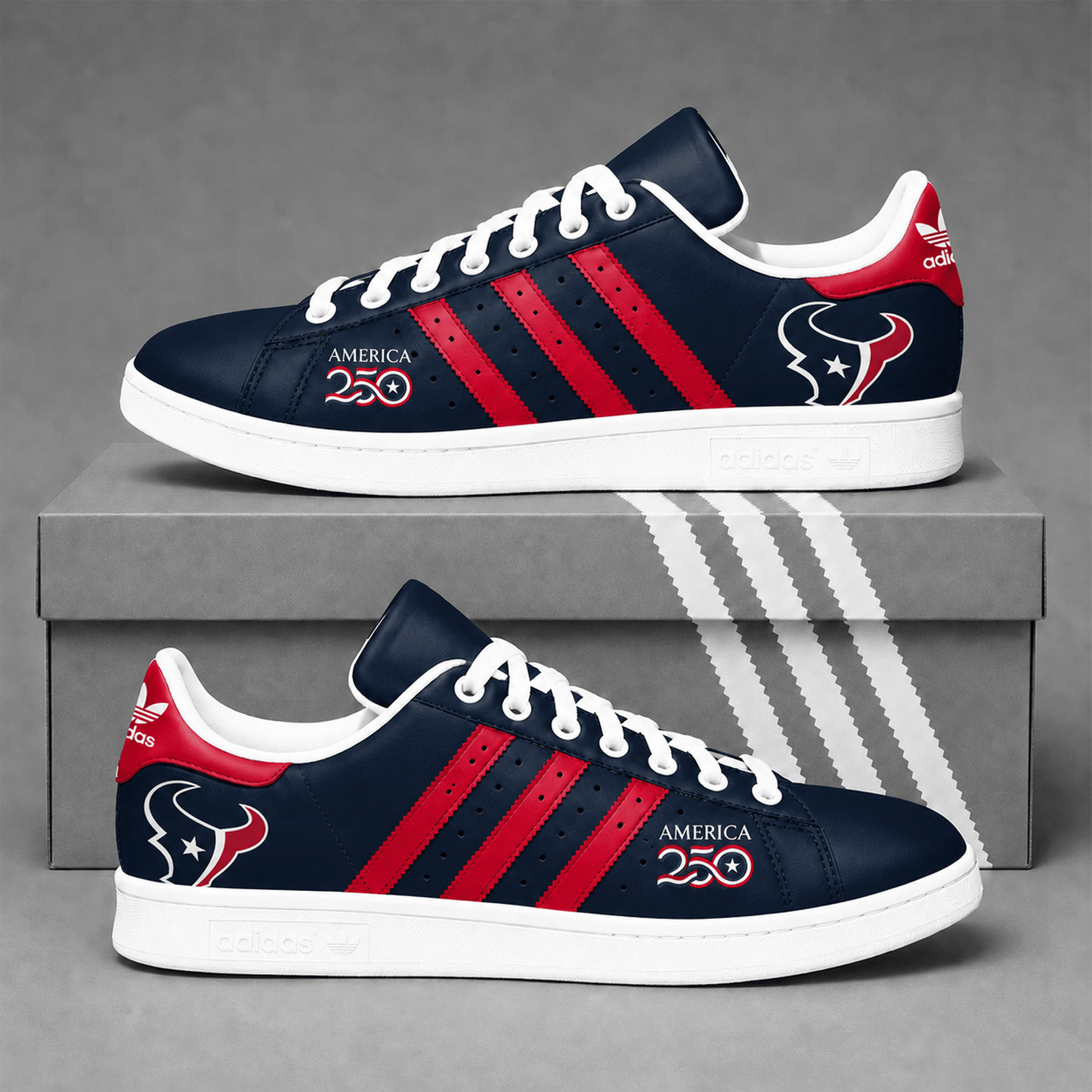 HOU x NFL Premium America 250 Team Pride Superstar Sneakers 150626