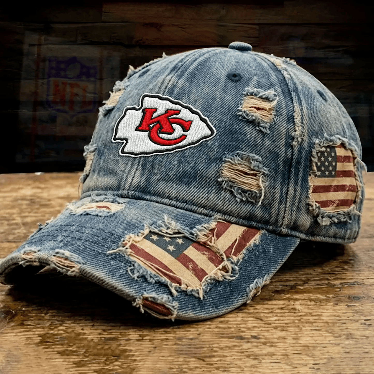 KC x NFL Denim Washed Cap V2 2805 DatND DVT
