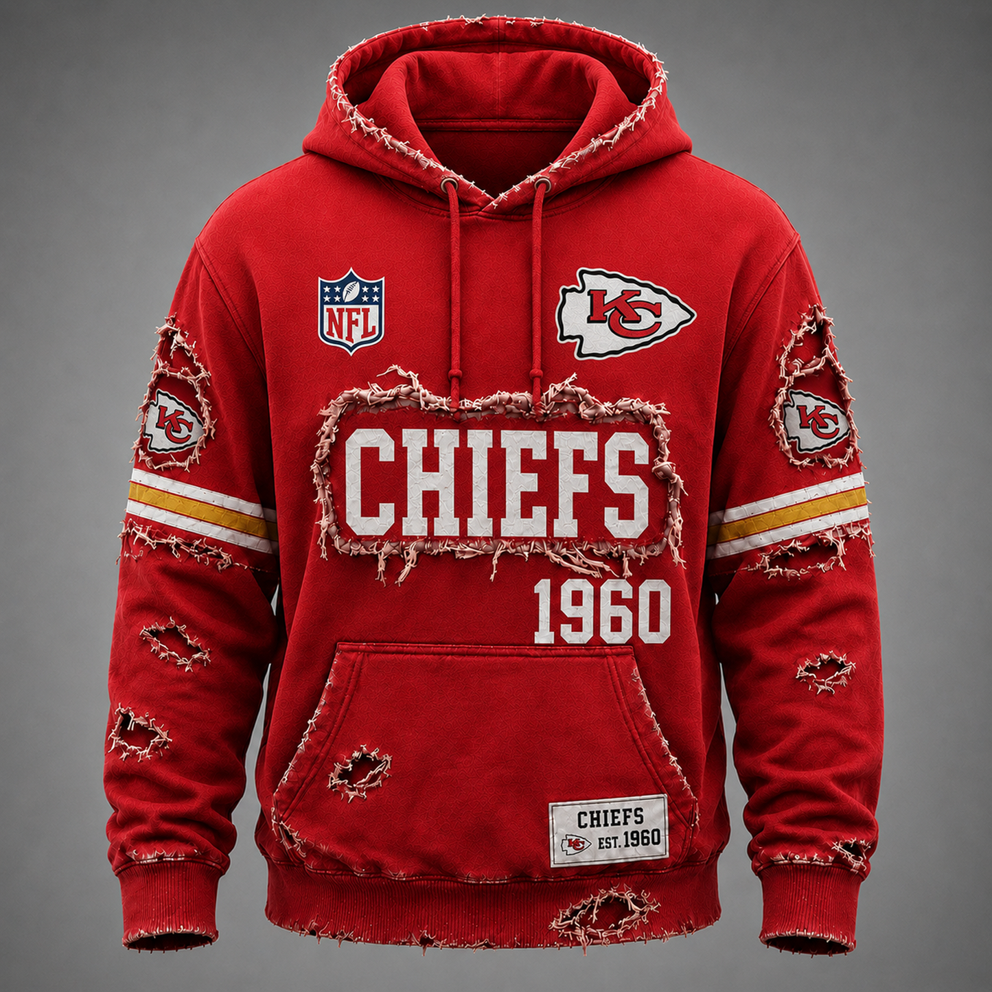KC x NFL Distressed Premium Hoodie 0906 DatND DVT