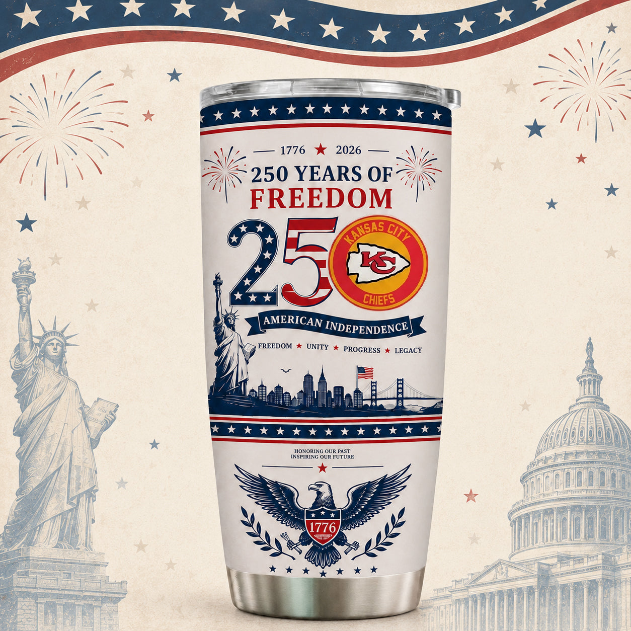 KCC x NFL 250th Anniversary Special Tumbler for Football Fans 170626