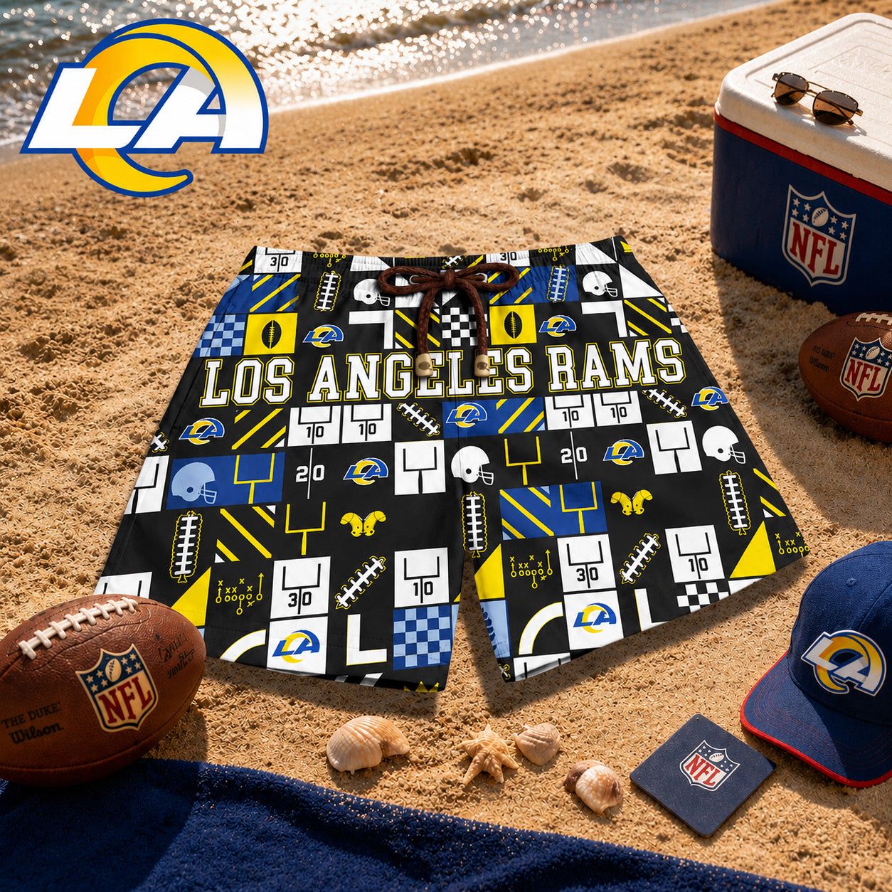 LAR x NFL Luxury Beach Shorts 180626