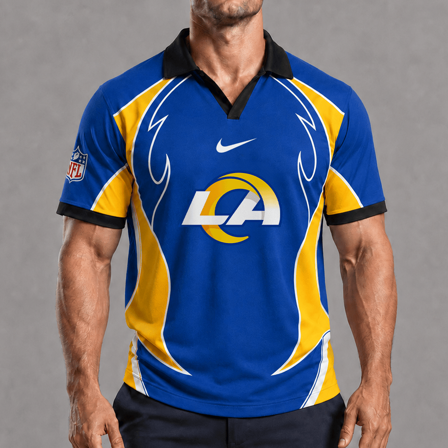 LAR x NFL Premium Rugby Polo Shirt 1506