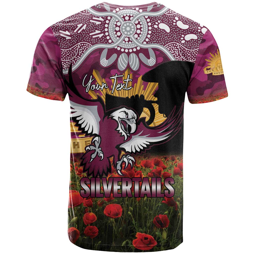 MAN x NRL Rugby ANZAC Day Women V-Neck T-Shirt Last Post Poppy We Will Remember Them DatND DVT