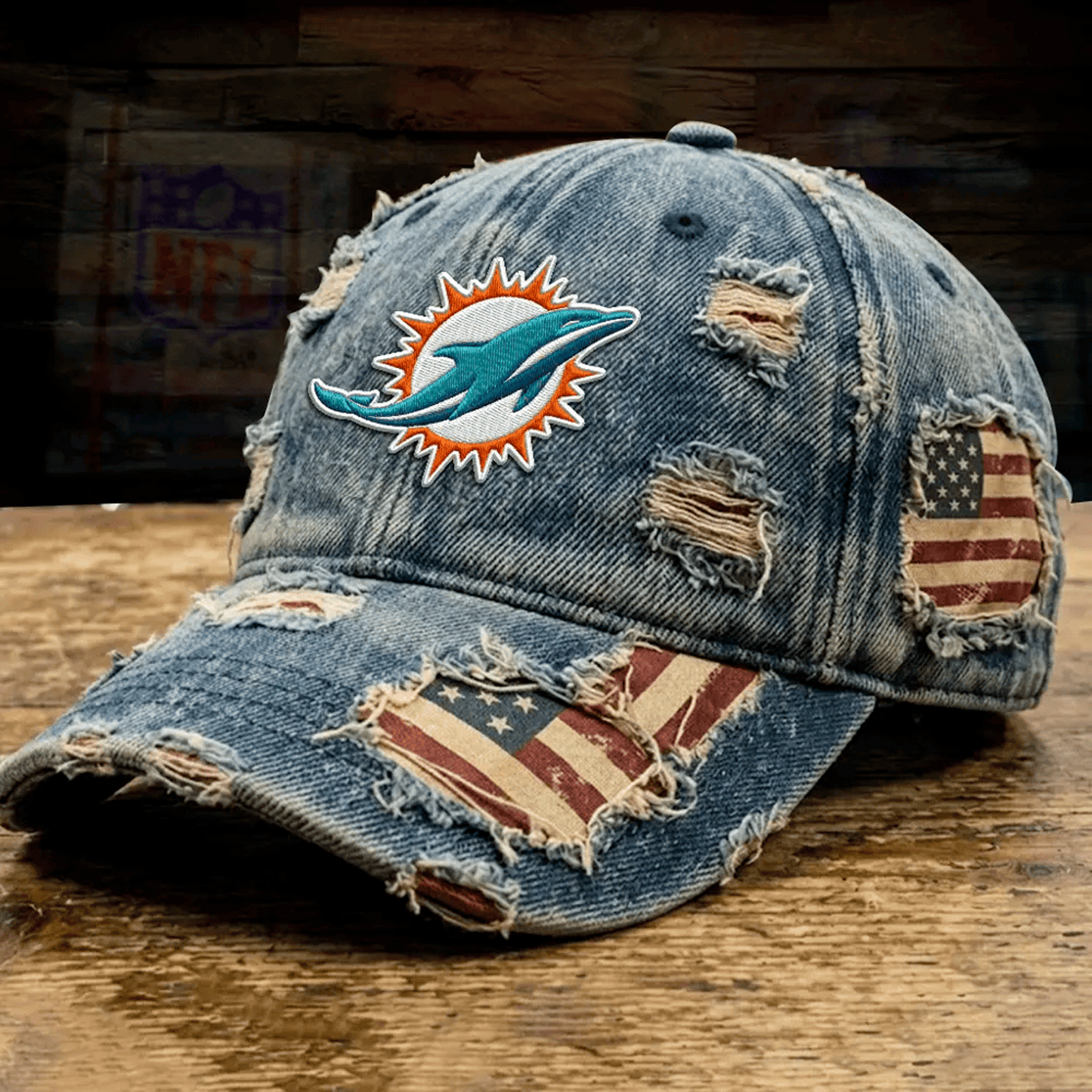 MIA x NFL Denim Washed Cap V2 2805 DatND DVT