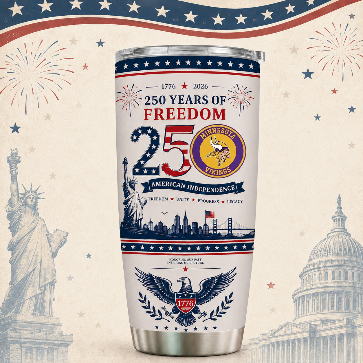 MV x NFL 250th Anniversary Special Tumbler for Football Fans 170626
