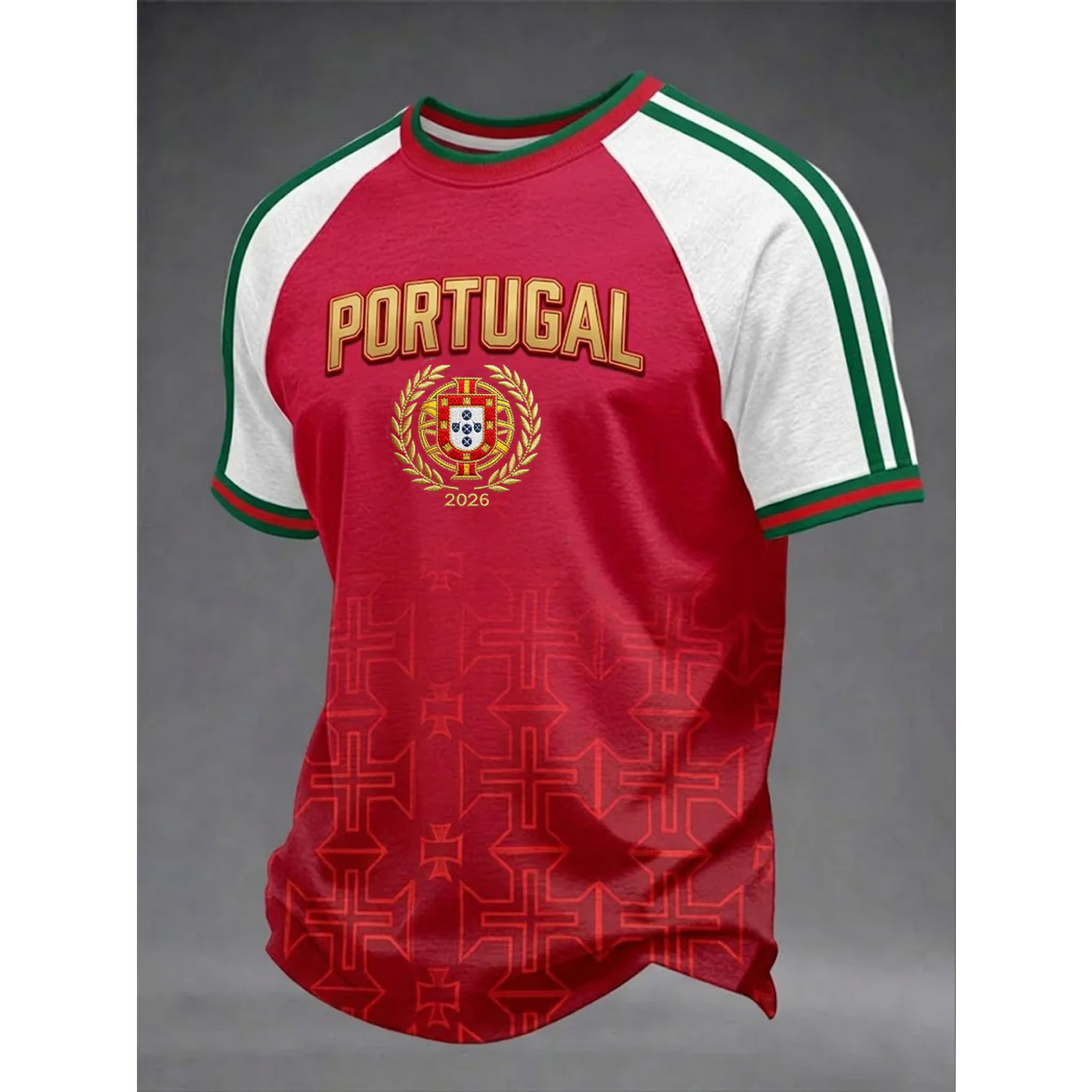 Men's Portugal Football 3D Shirt V18 DATND TANTD 050626