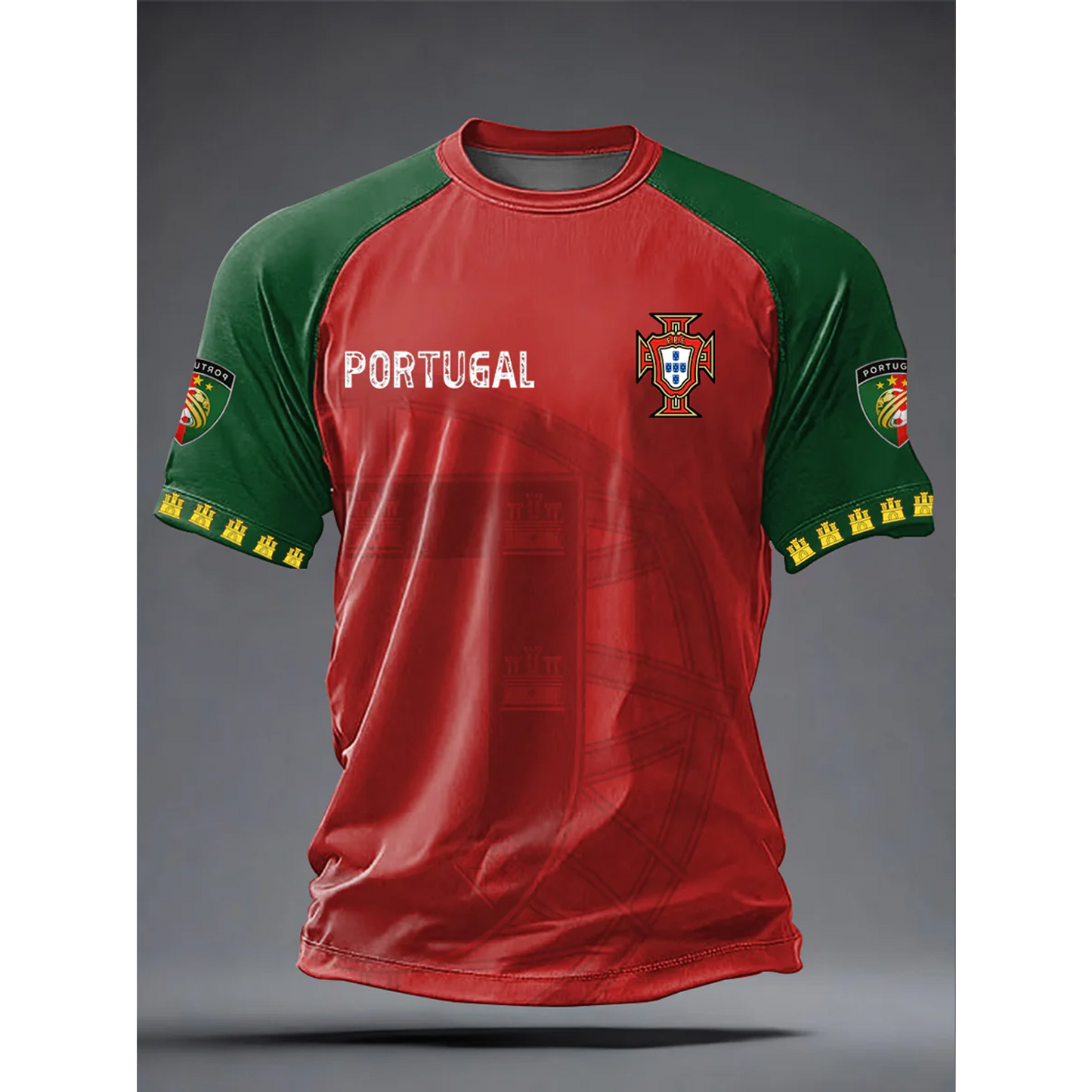 Men's Portugal Football 3D Shirt V37 DATND TANTD 050626