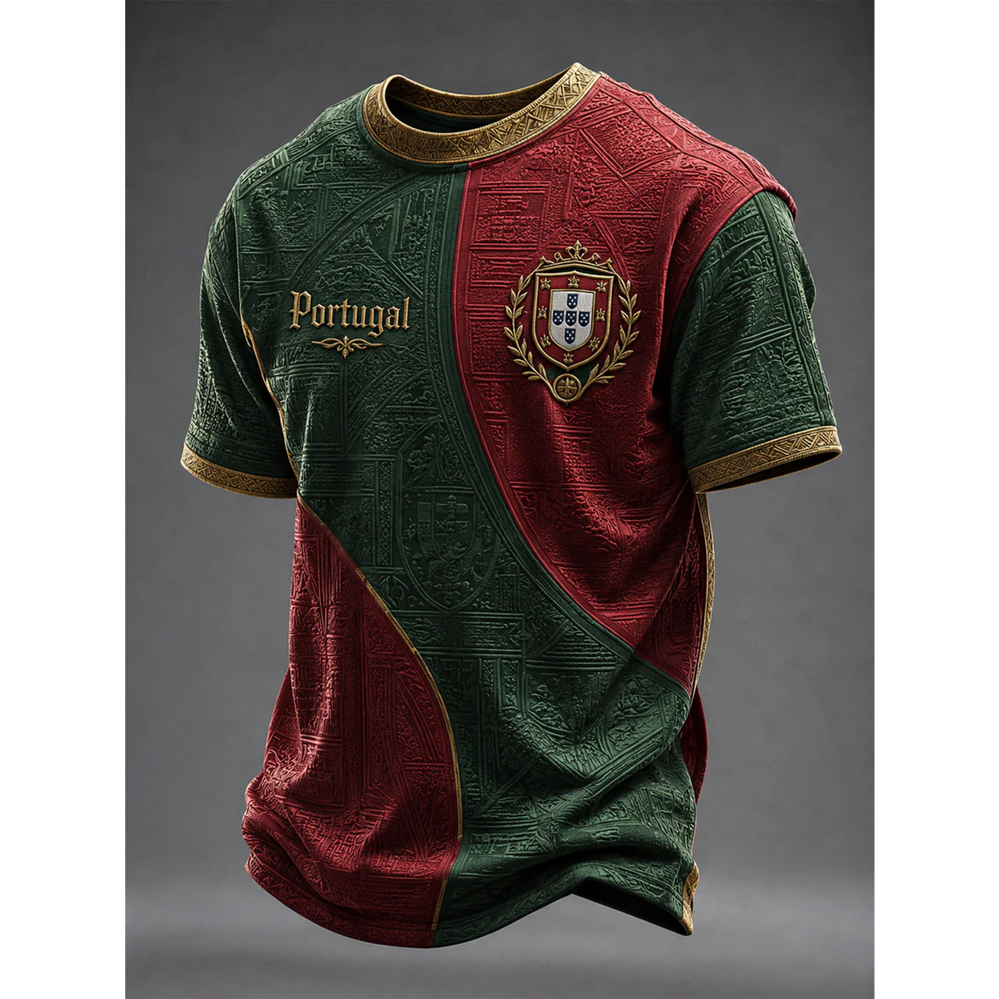 Men's Portuguese Football Print Casual Top V6 180626