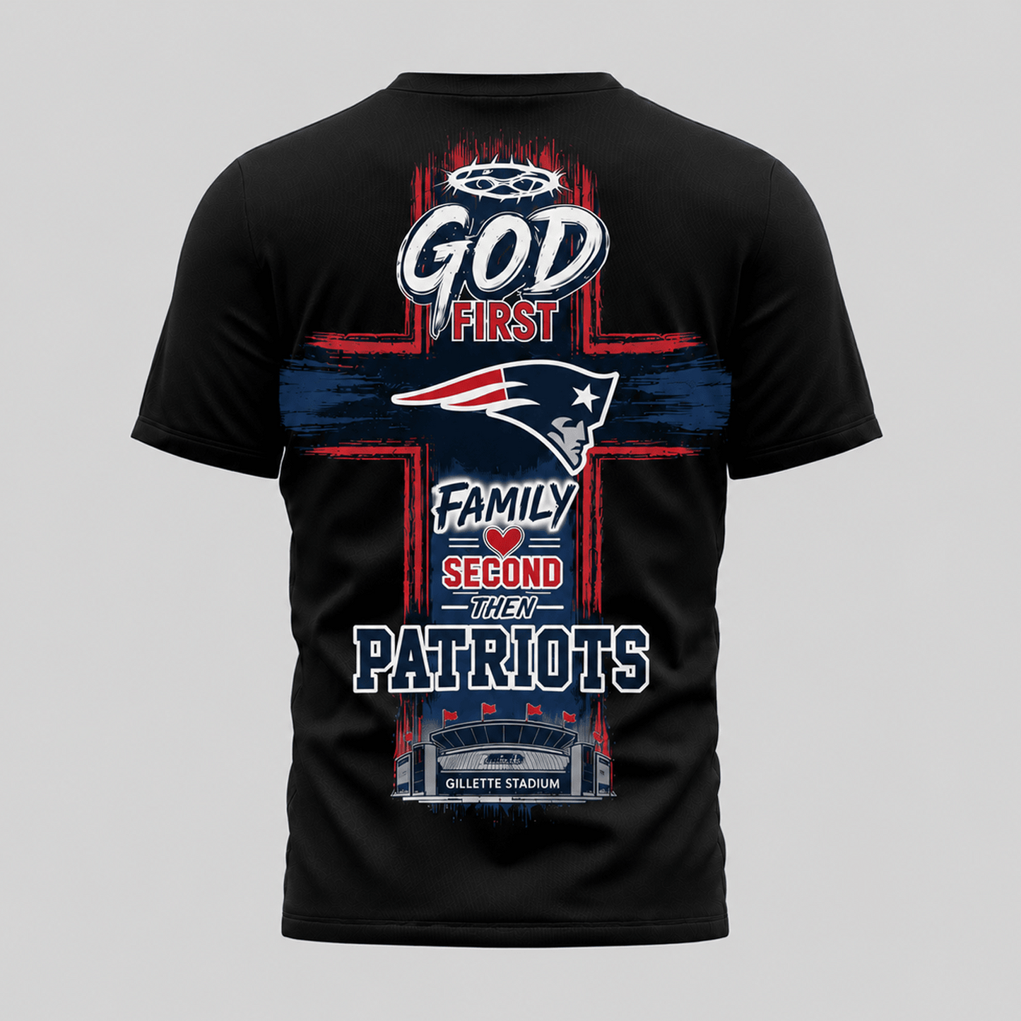 NE x NFL Faith Family Team Pride 3D T-Shirt 0207