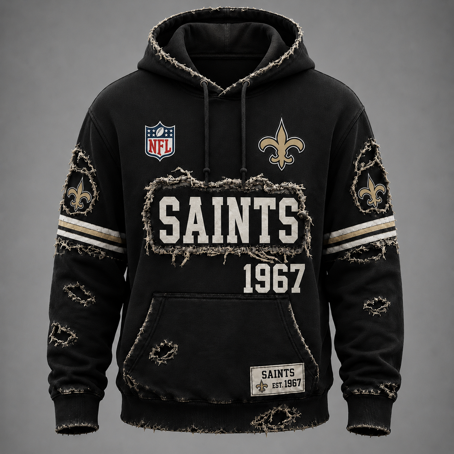 NO x NFL Distressed Premium Hoodie 0906 DatND DVT