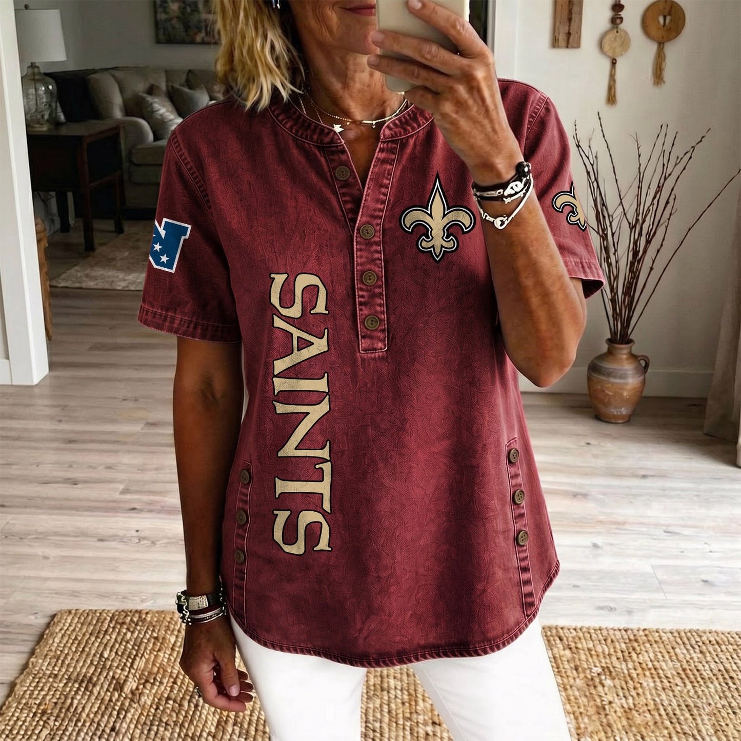 NO x NFL Womenƒ??s Denim Casual Tops DATND LBN 190526