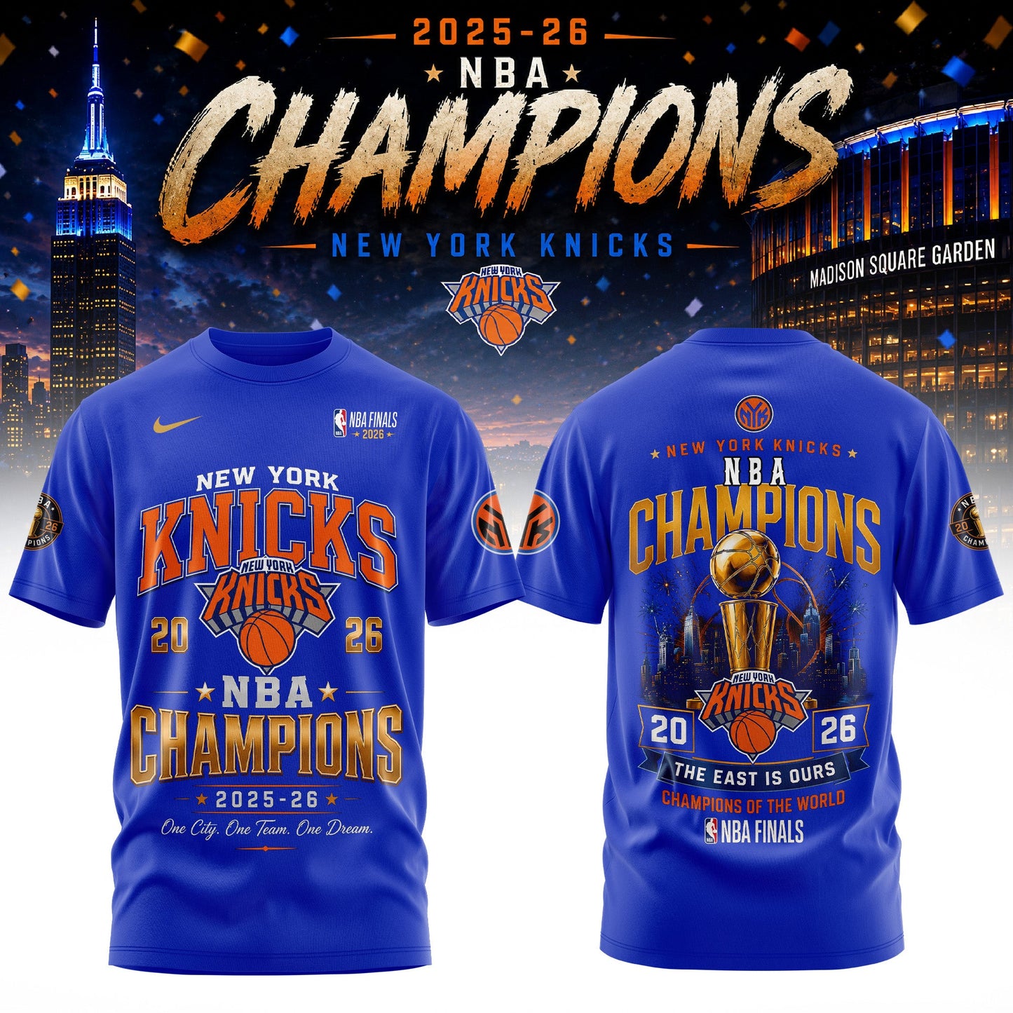 NYK x NBA Finals Champions Luxury V7 Shirt 150626