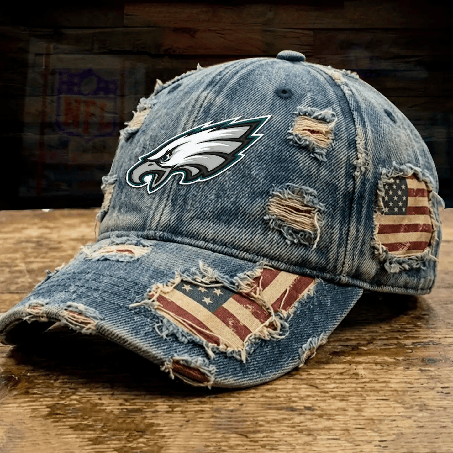 PHI x NFL Denim Washed Cap V2 2805 DatND DVT