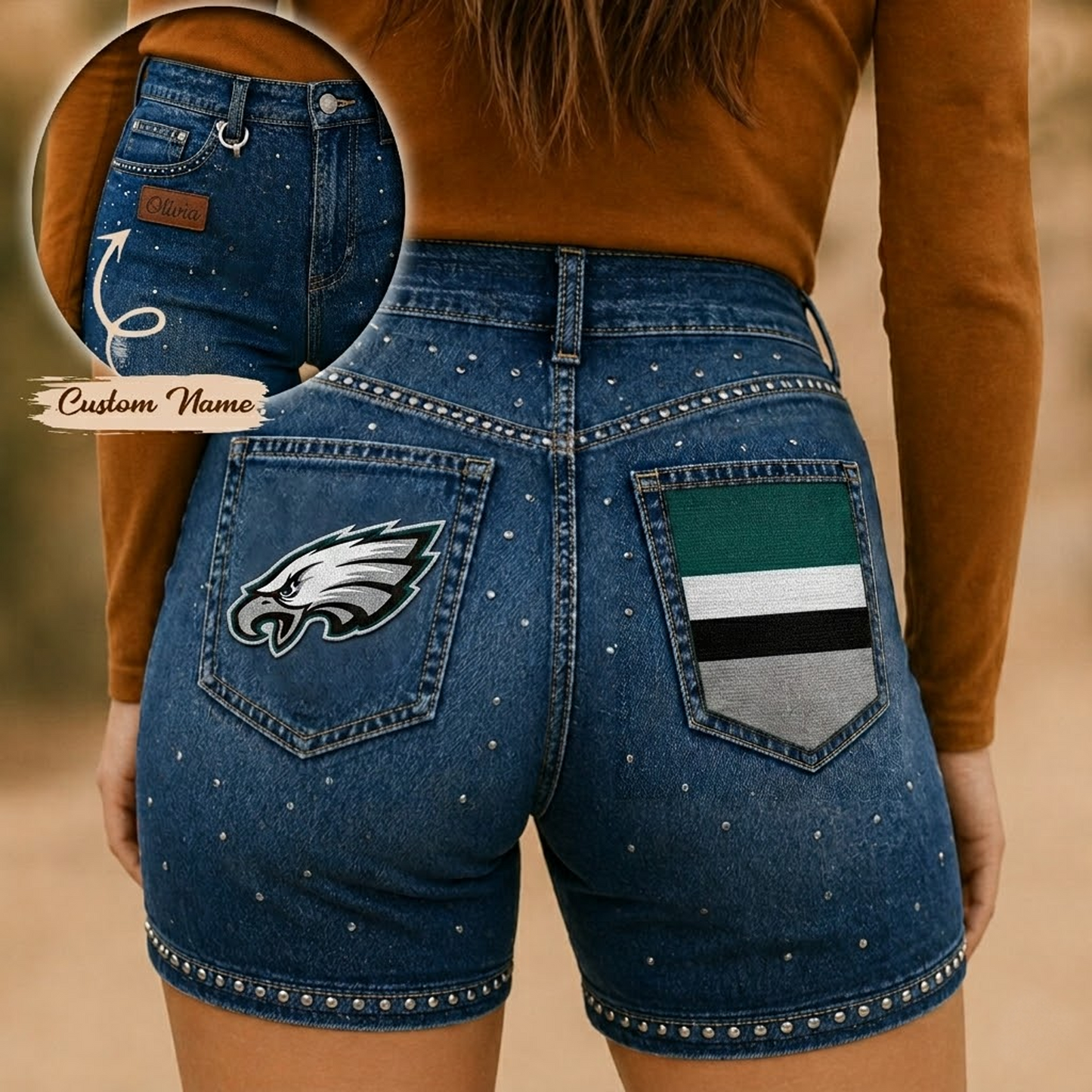 PHI x NFL Premium High Waisted Biker Shorts 0905 DatND DVT