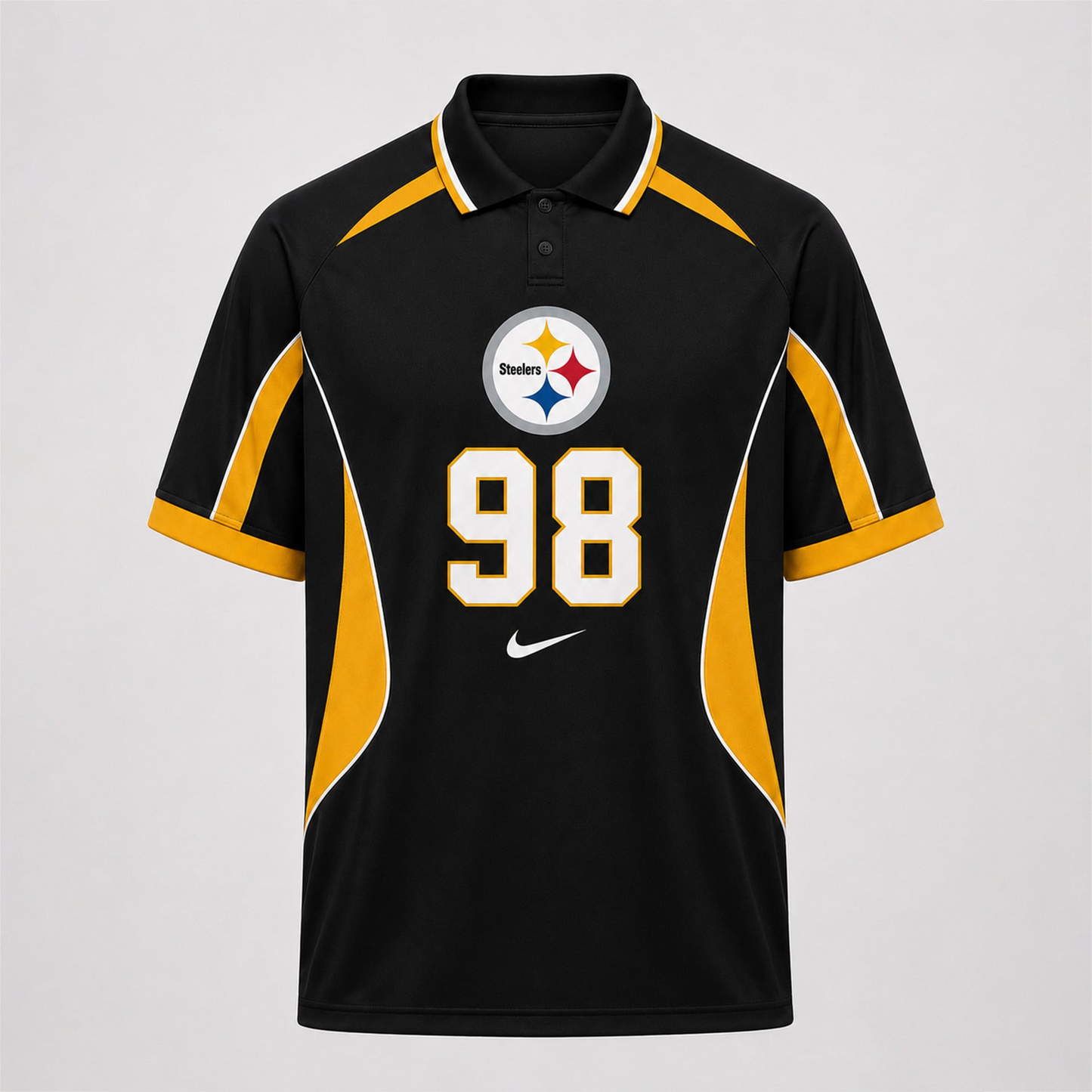 PIT Premium NFL Custom Number Sports Style Polo Shirt 2406