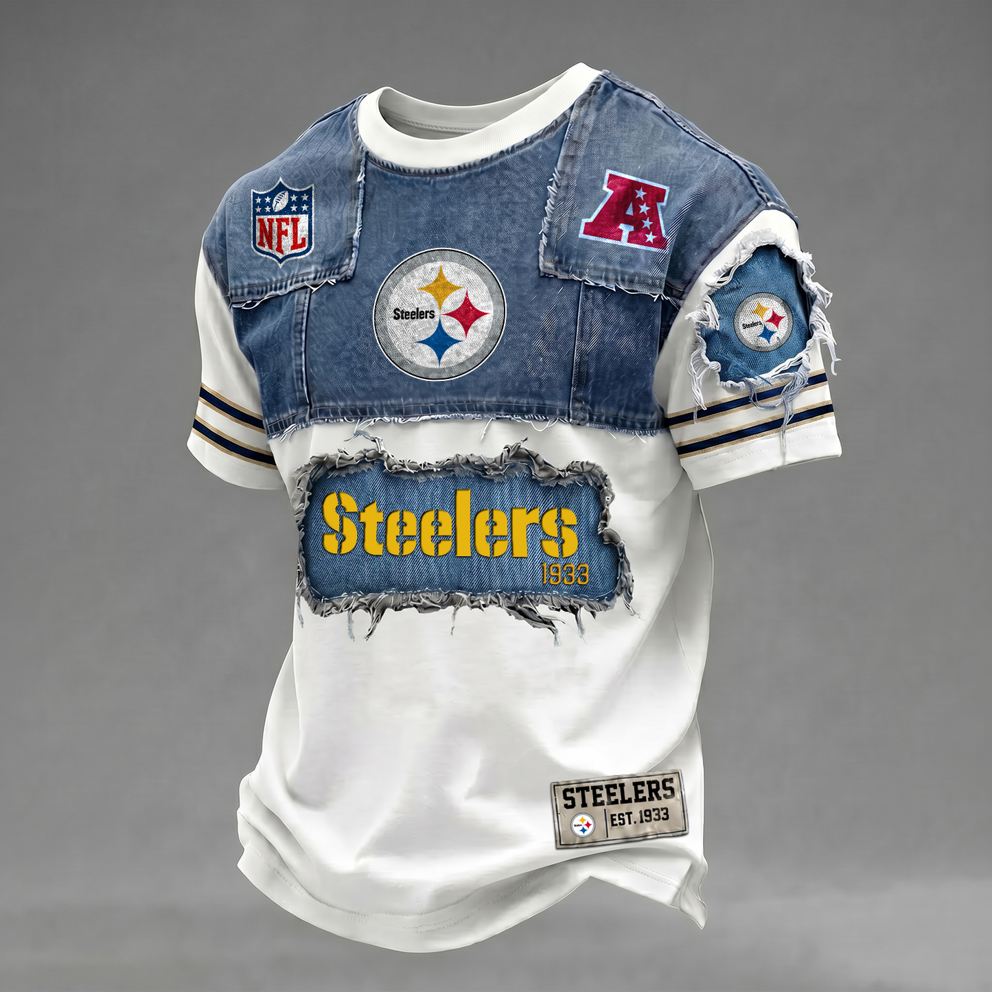 PIT x NFL Patchwork Denim T-Shirt DATND TANTD 080626