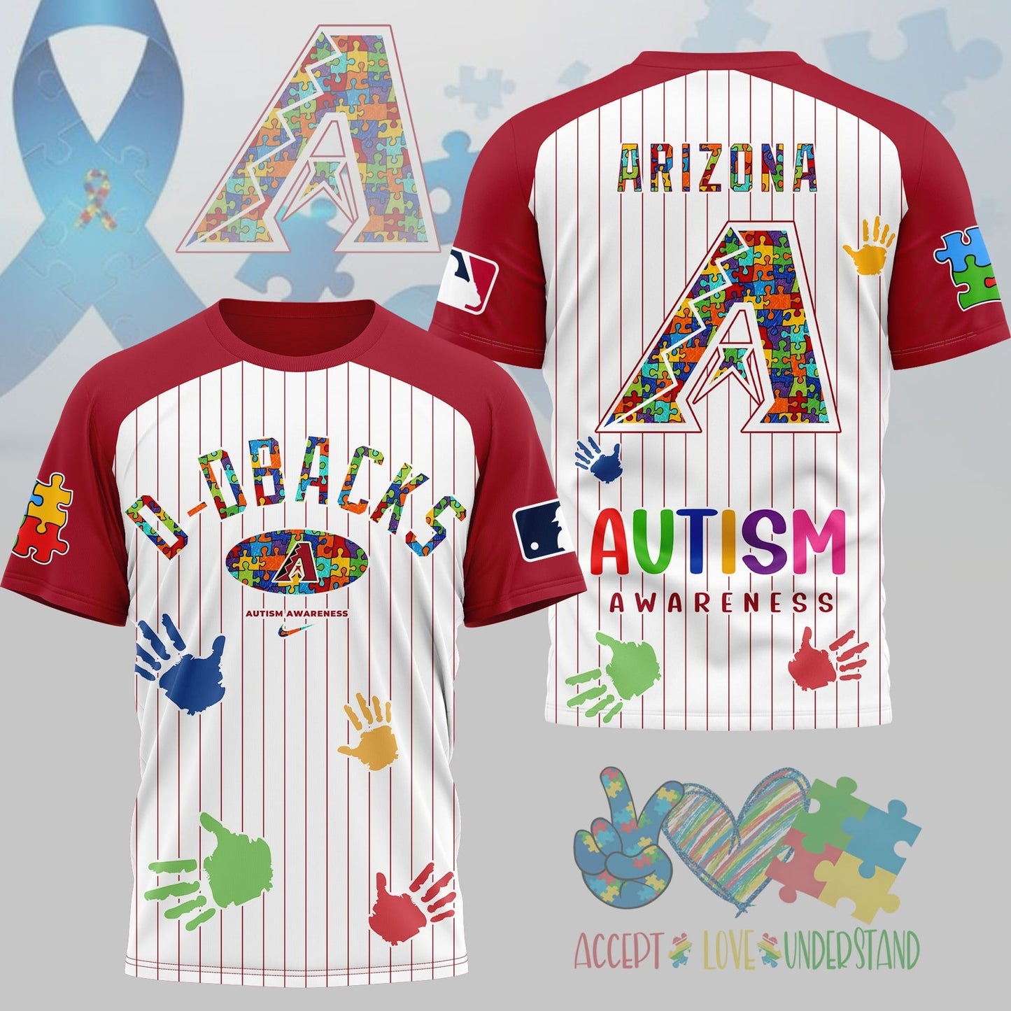PREMIUM MLB X AD Autism Support 3D Shirt Limited Editions NDT NHM 080426