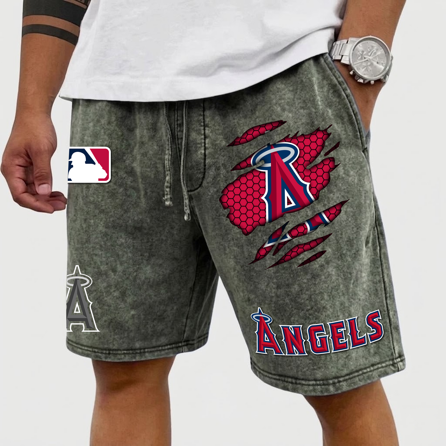 PREMIUM MLB X LAA WASH SHORT FOR SUMMERS HOLIDAY NDT VHM 080426